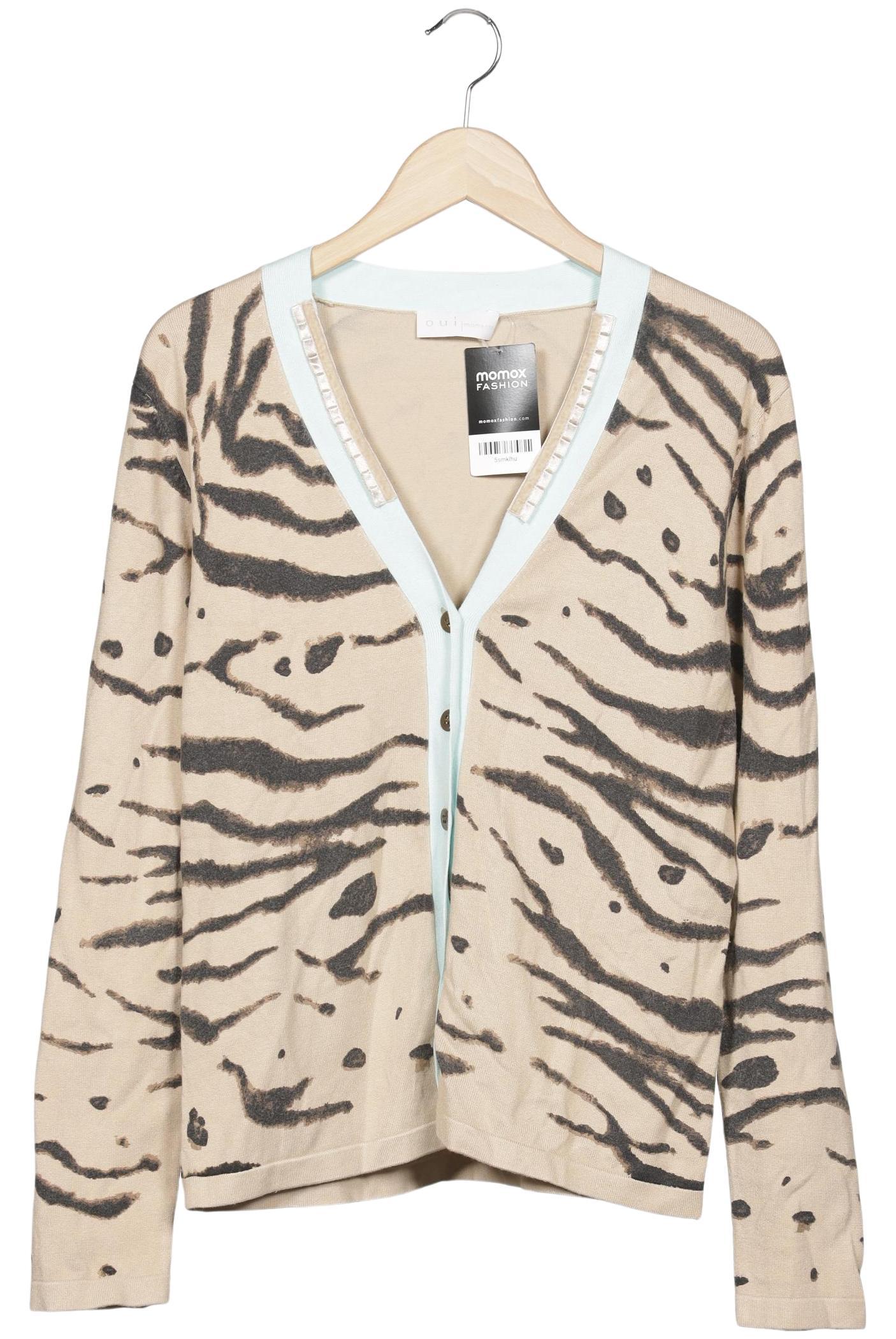 

Oui Damen Strickjacke, beige, Gr. 42