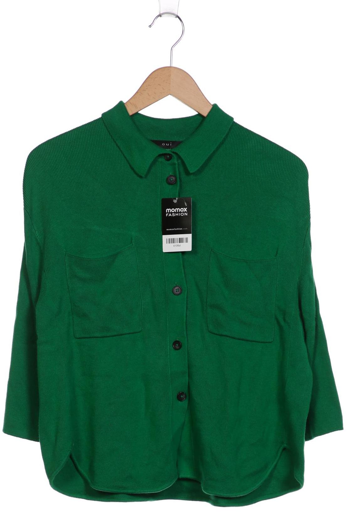 

Oui Damen Strickjacke, grün, Gr. 38