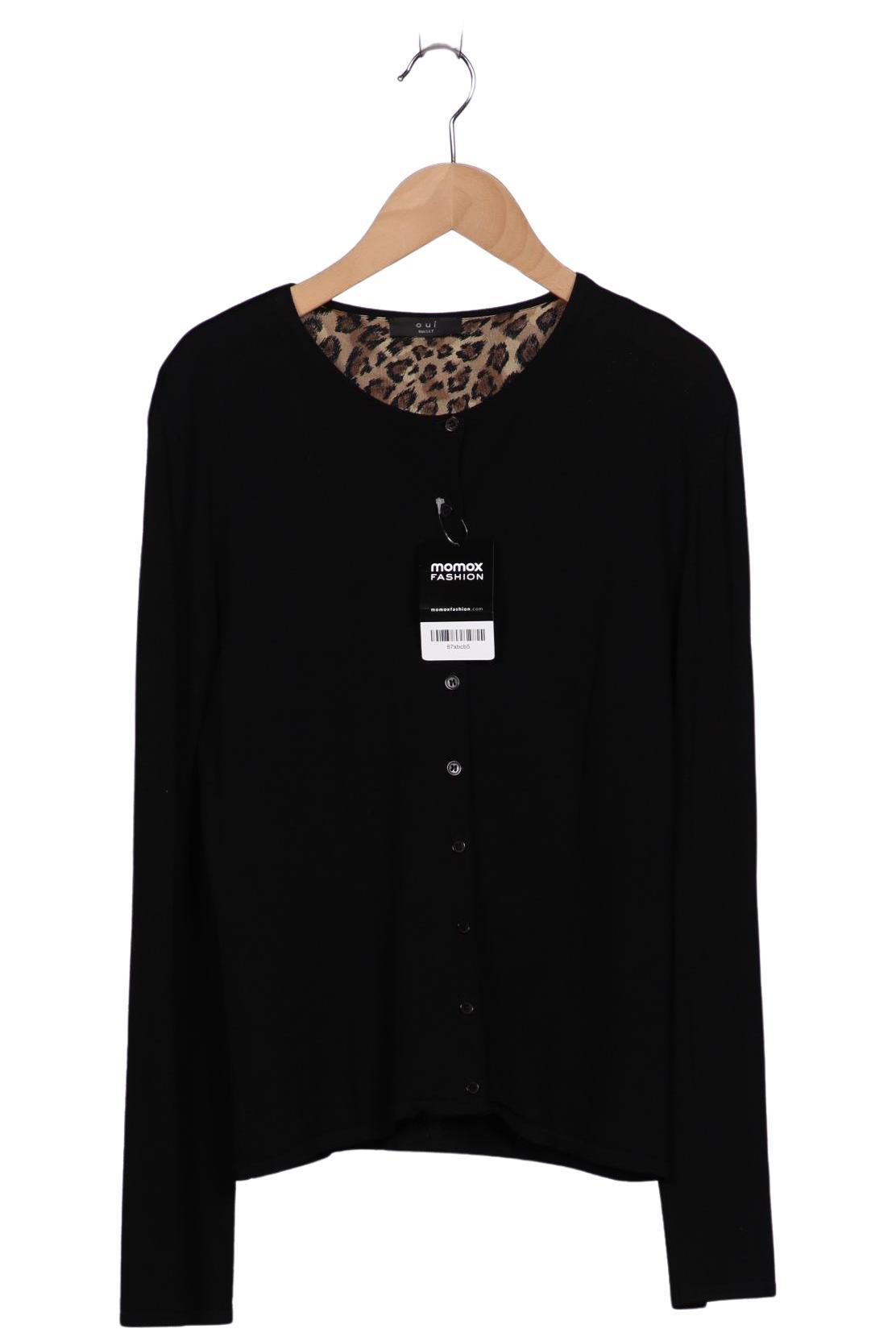 

Oui Damen Strickjacke, schwarz, Gr. 42