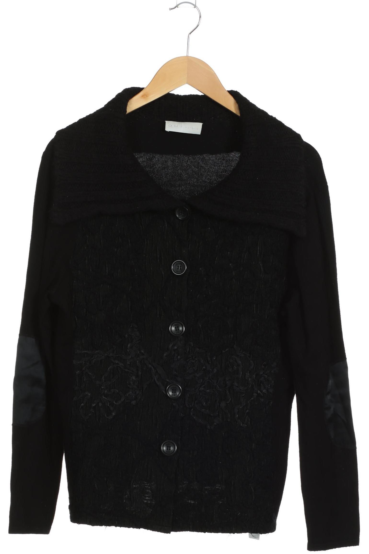 

Oui Damen Strickjacke, schwarz, Gr. 44