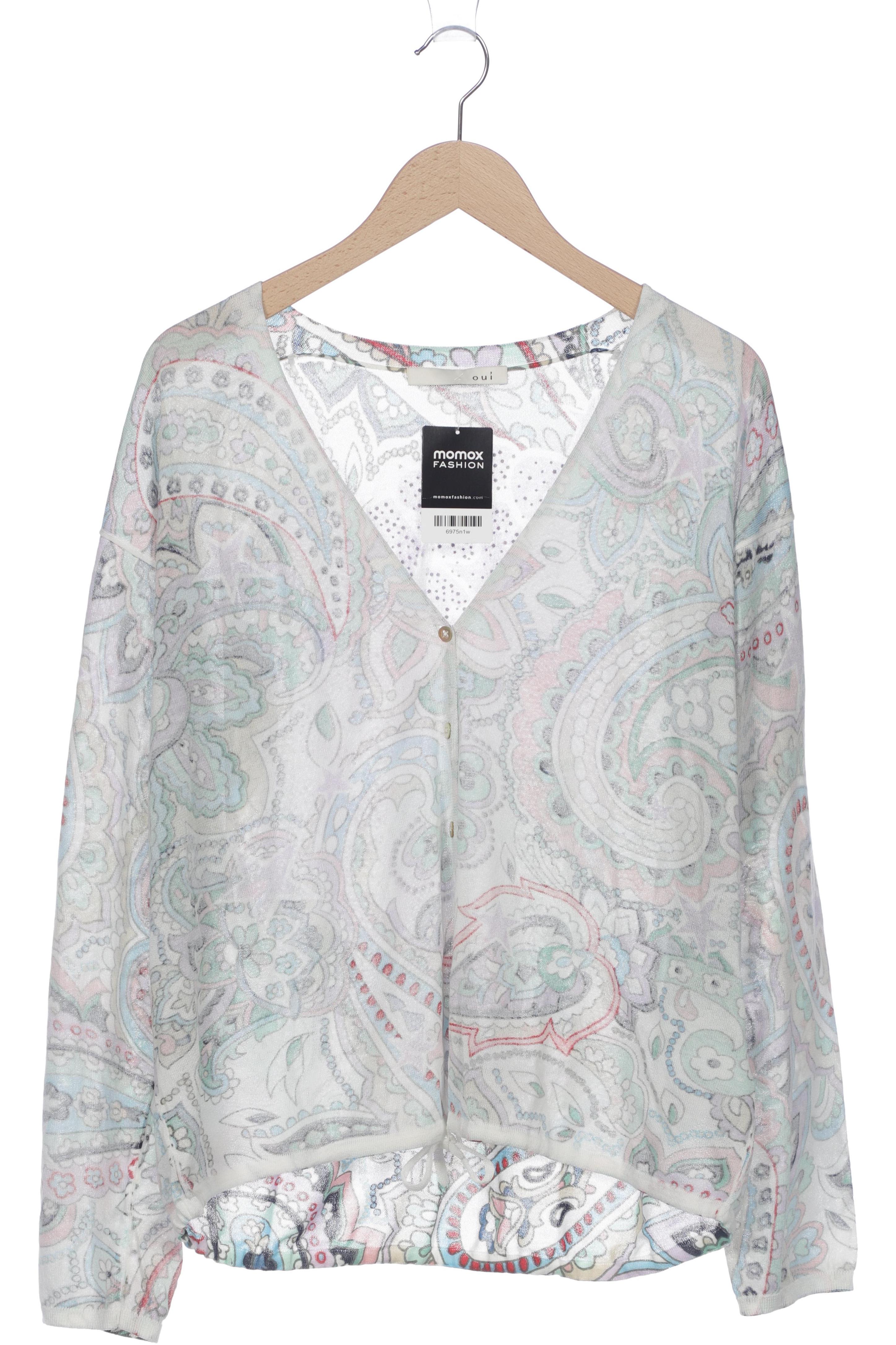 

Oui Damen Strickjacke, weiß, Gr. 42