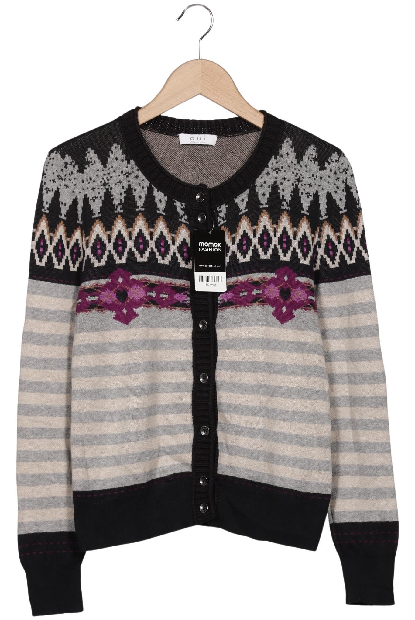 

Oui Damen Strickjacke, mehrfarbig, Gr. 38