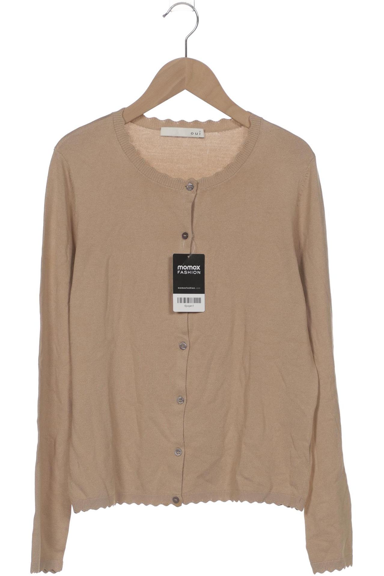 

Oui Damen Strickjacke, beige, Gr. 38