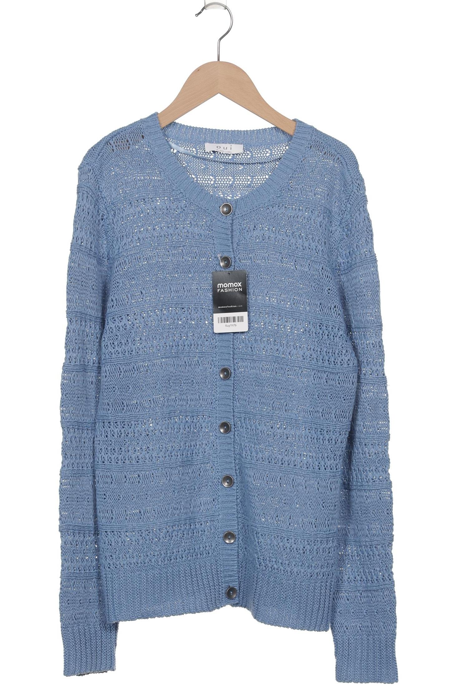 

Oui Damen Strickjacke, blau, Gr. 40