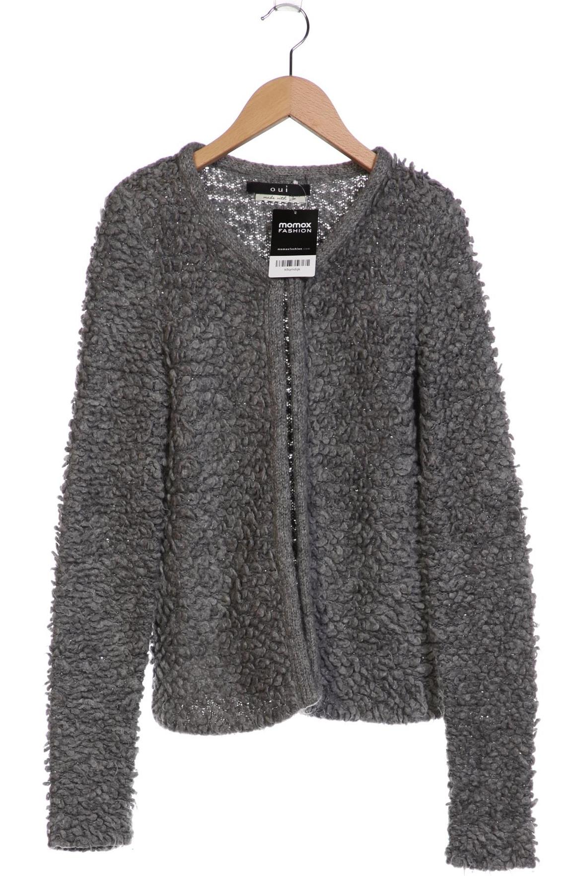 

Oui Damen Strickjacke, grau, Gr. 36