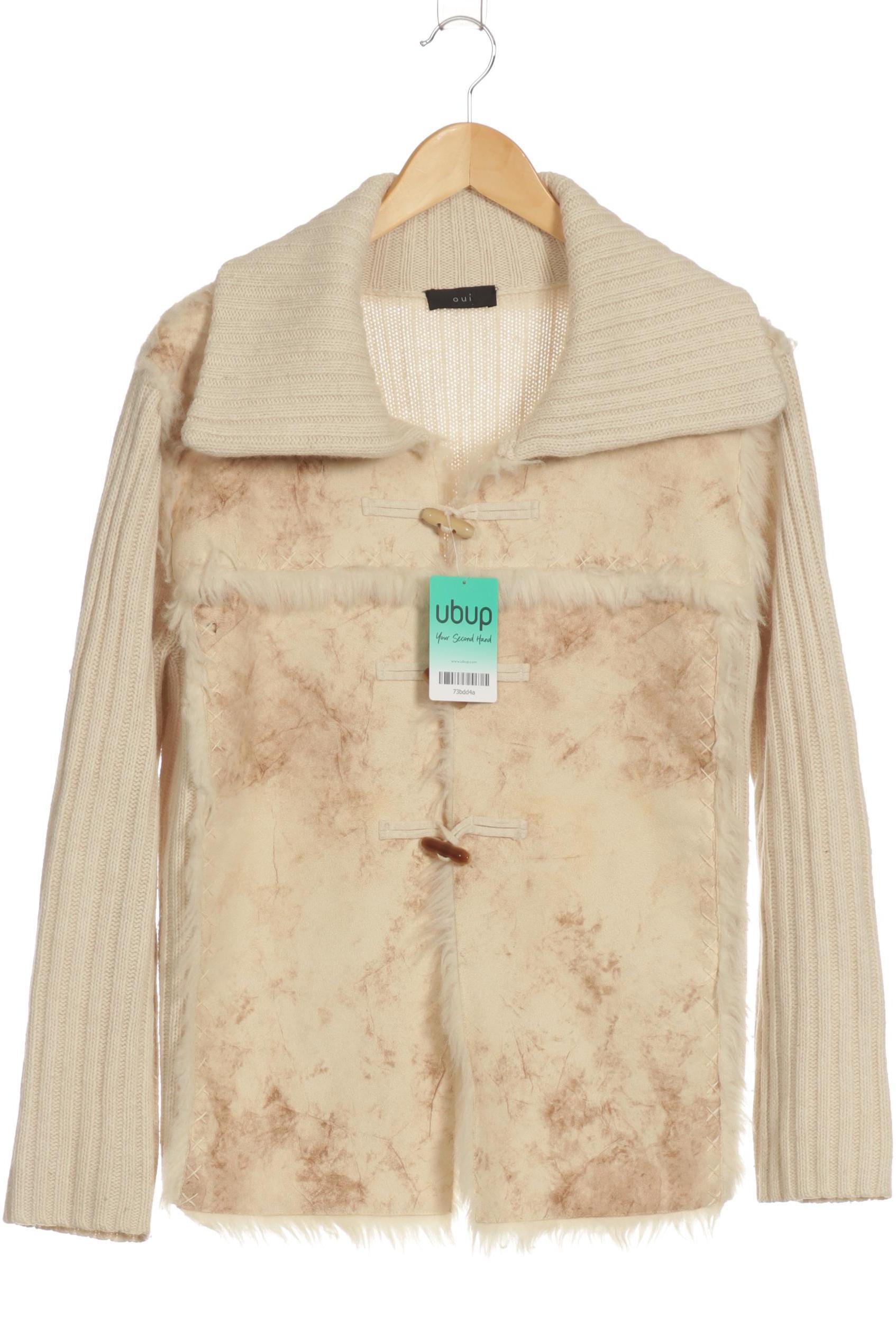 

Oui Damen Strickjacke, beige, Gr. 44