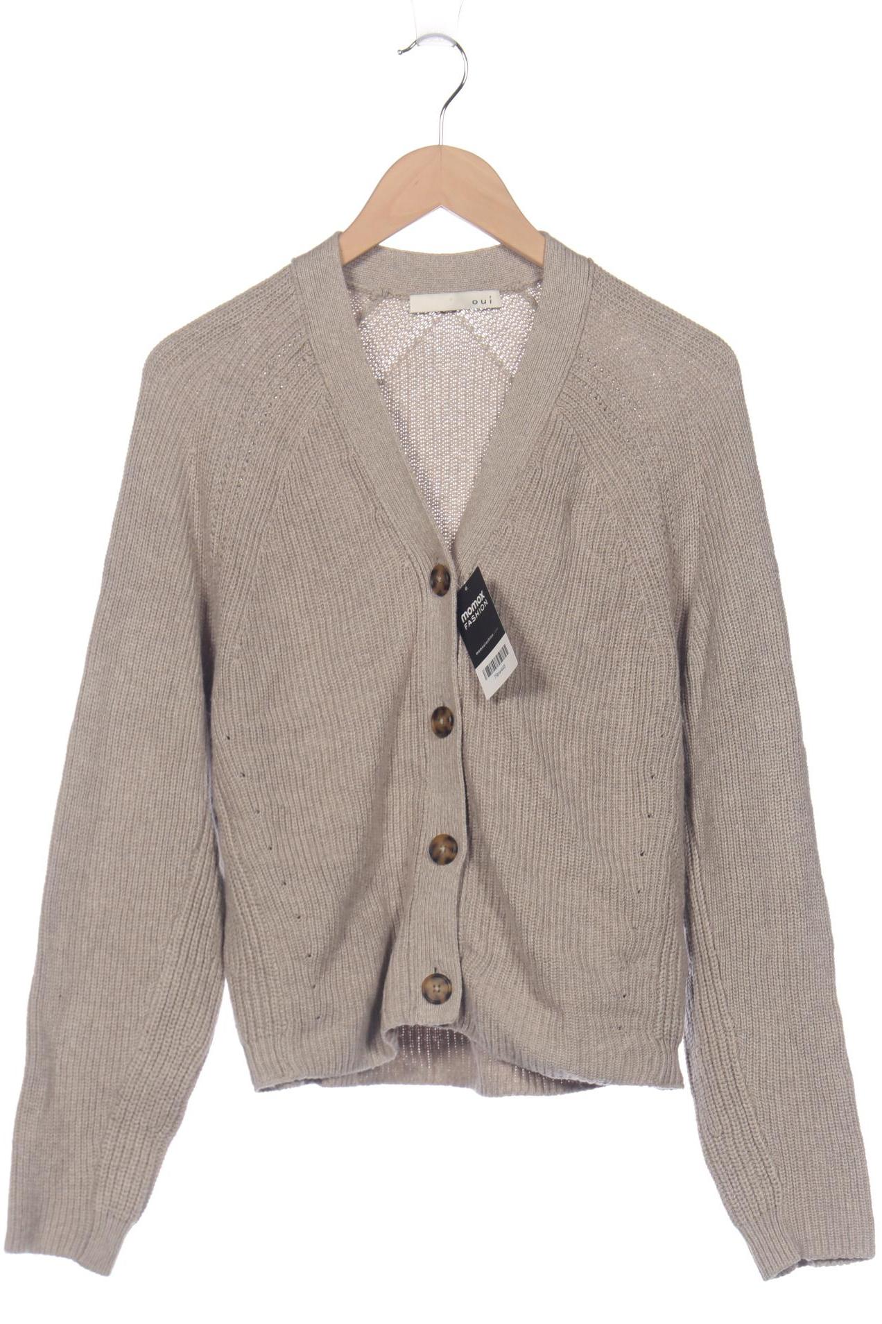 

Oui Damen Strickjacke, grau, Gr. 34