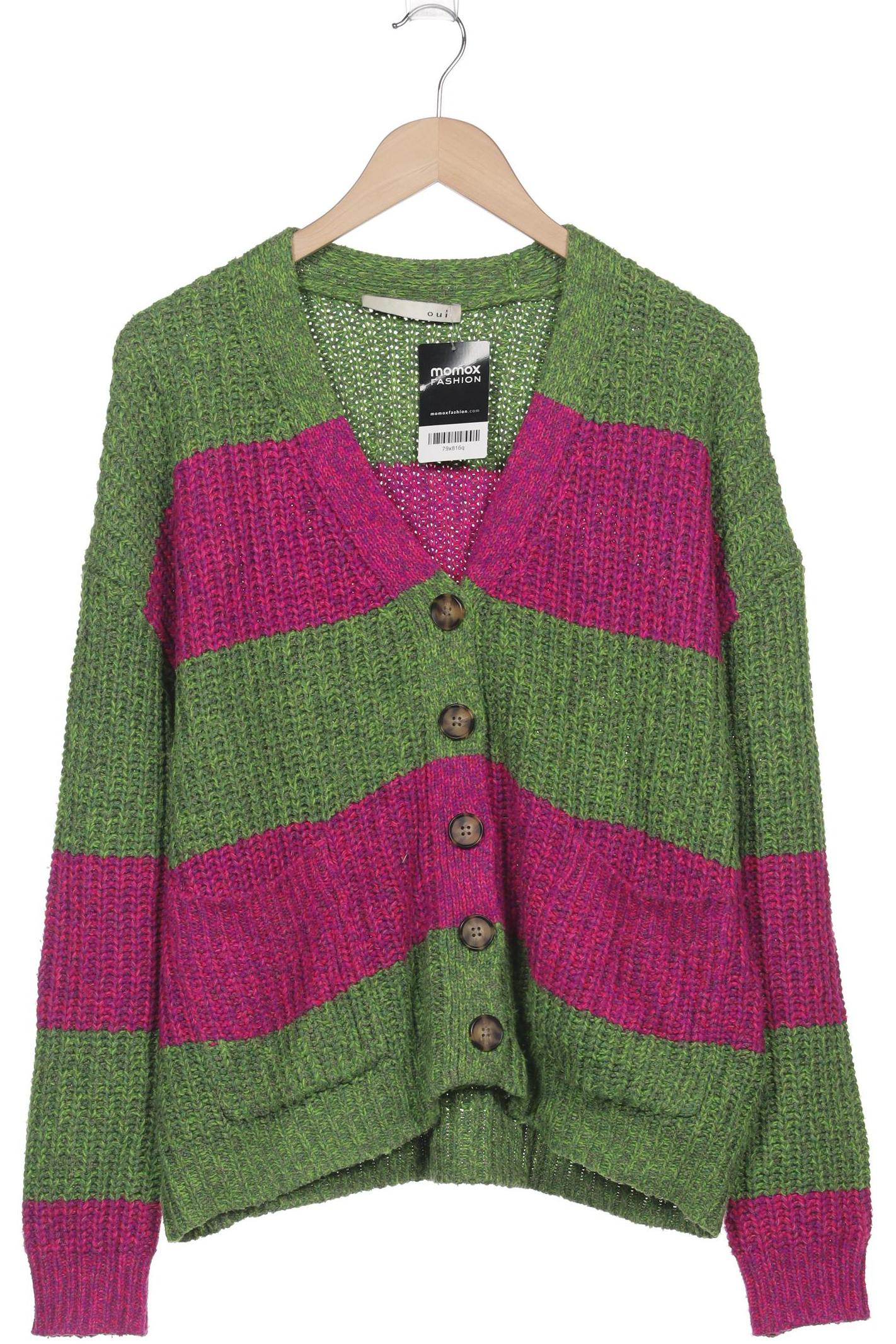 

Oui Damen Strickjacke, grün, Gr. 42