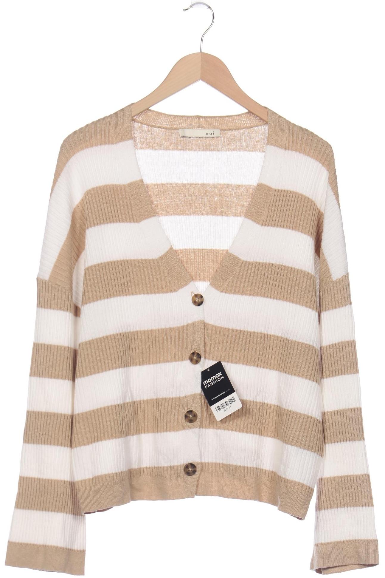 

Oui Damen Strickjacke, beige, Gr. 42