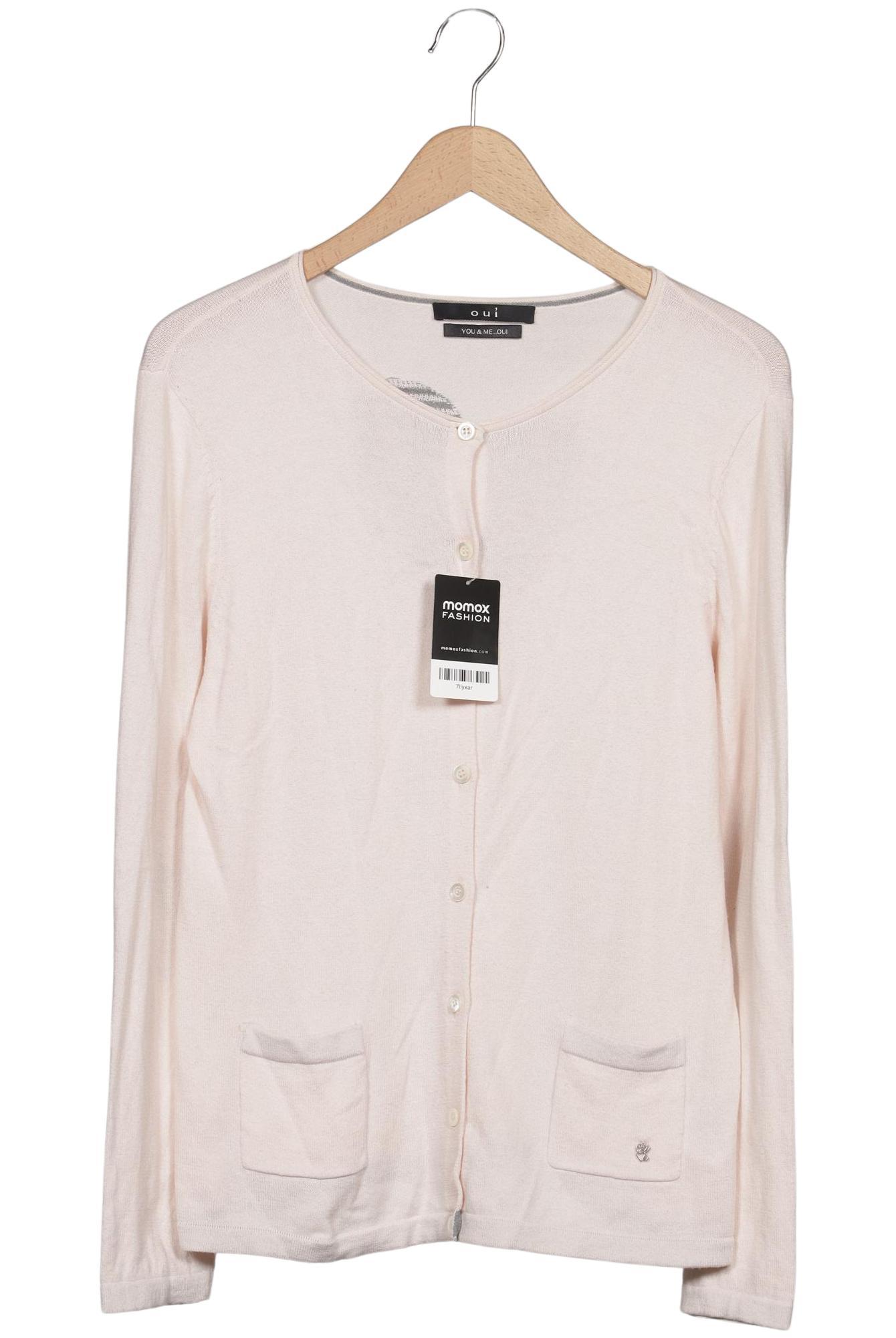 

Oui Damen Strickjacke, cremeweiß, Gr. 40