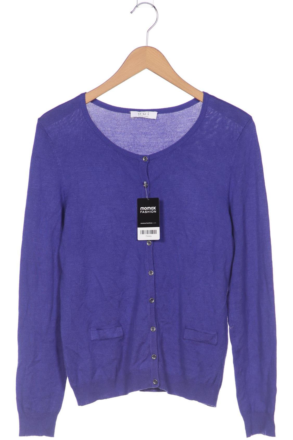 

Oui Damen Strickjacke, blau, Gr. 40