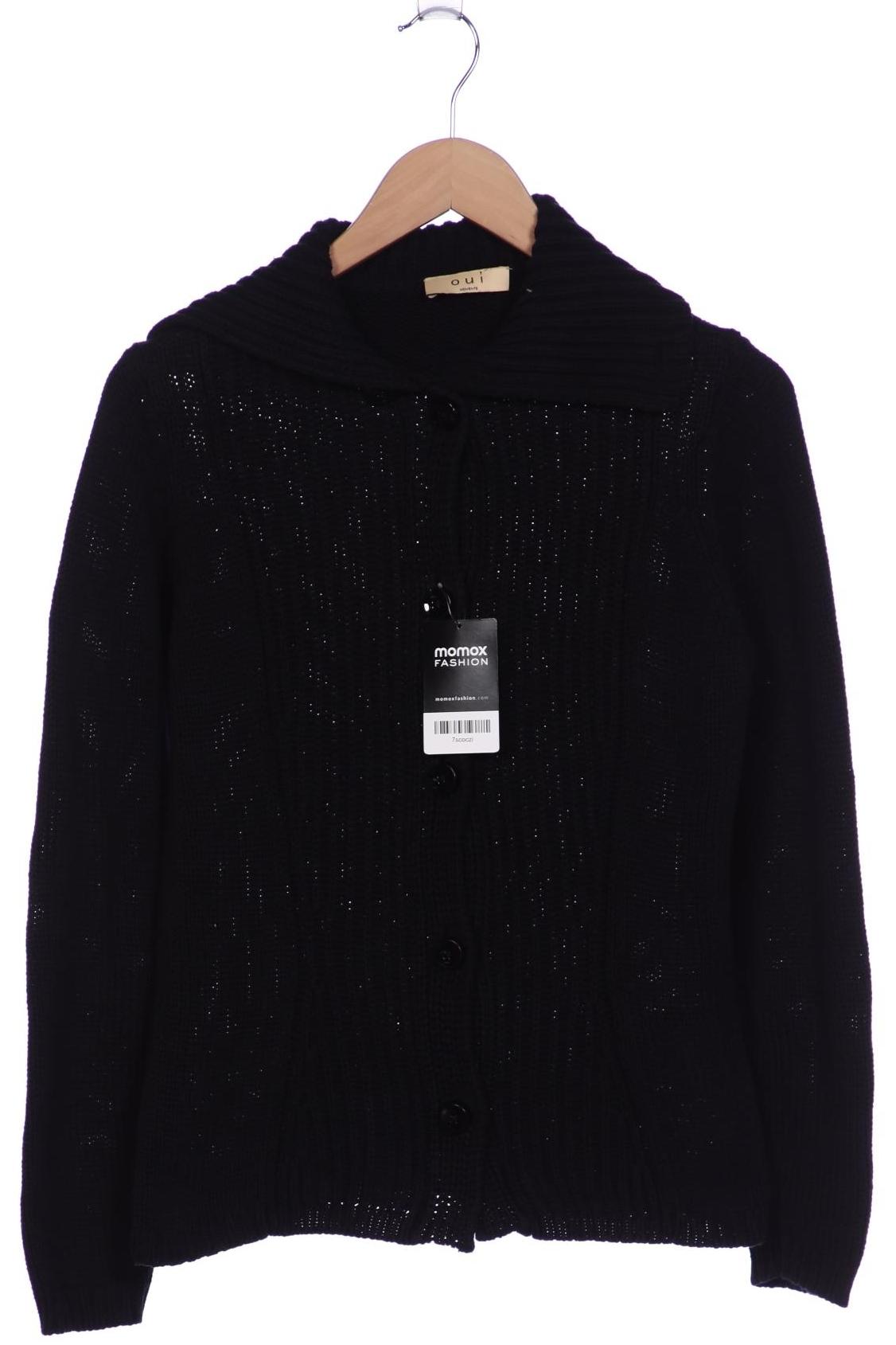 

Oui Damen Strickjacke, schwarz, Gr. 40