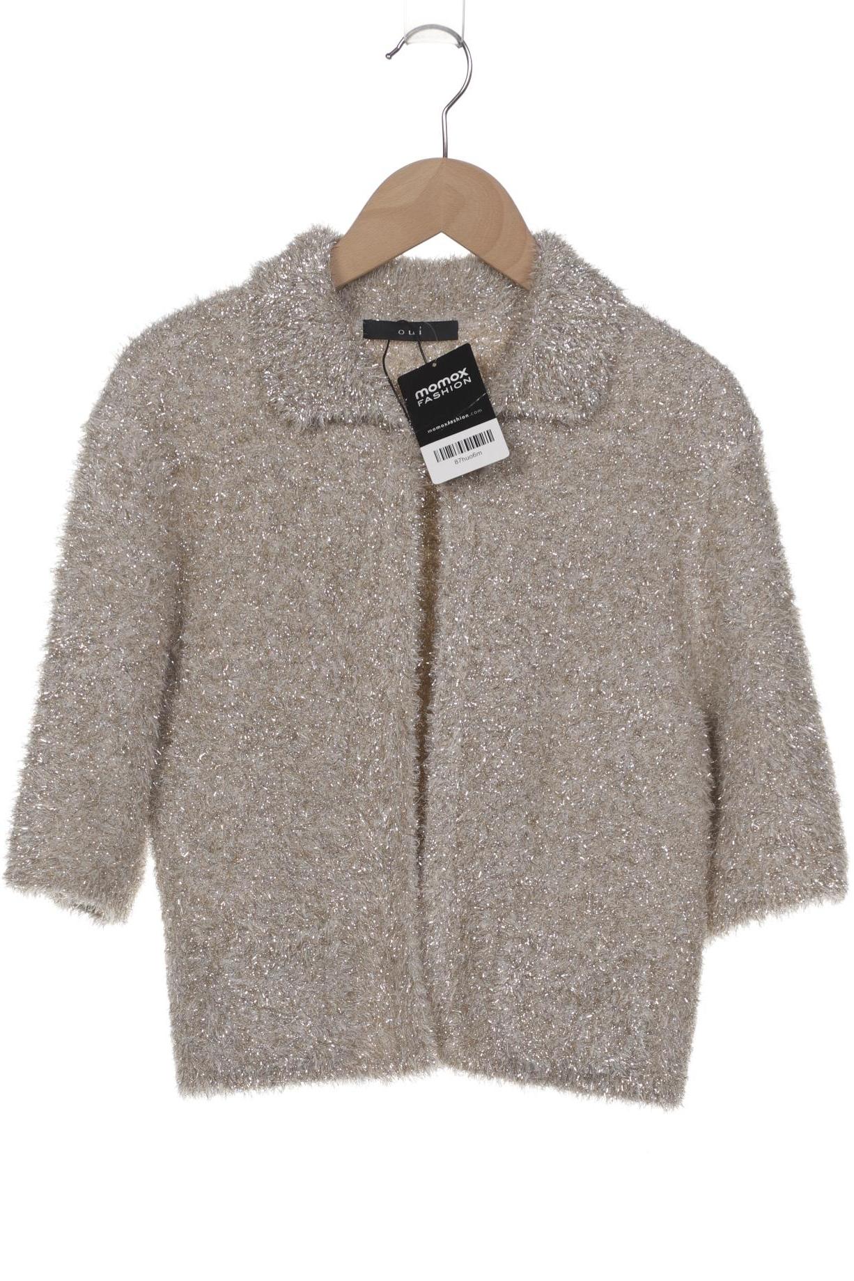 

Oui Damen Strickjacke, cremeweiß, Gr. 36