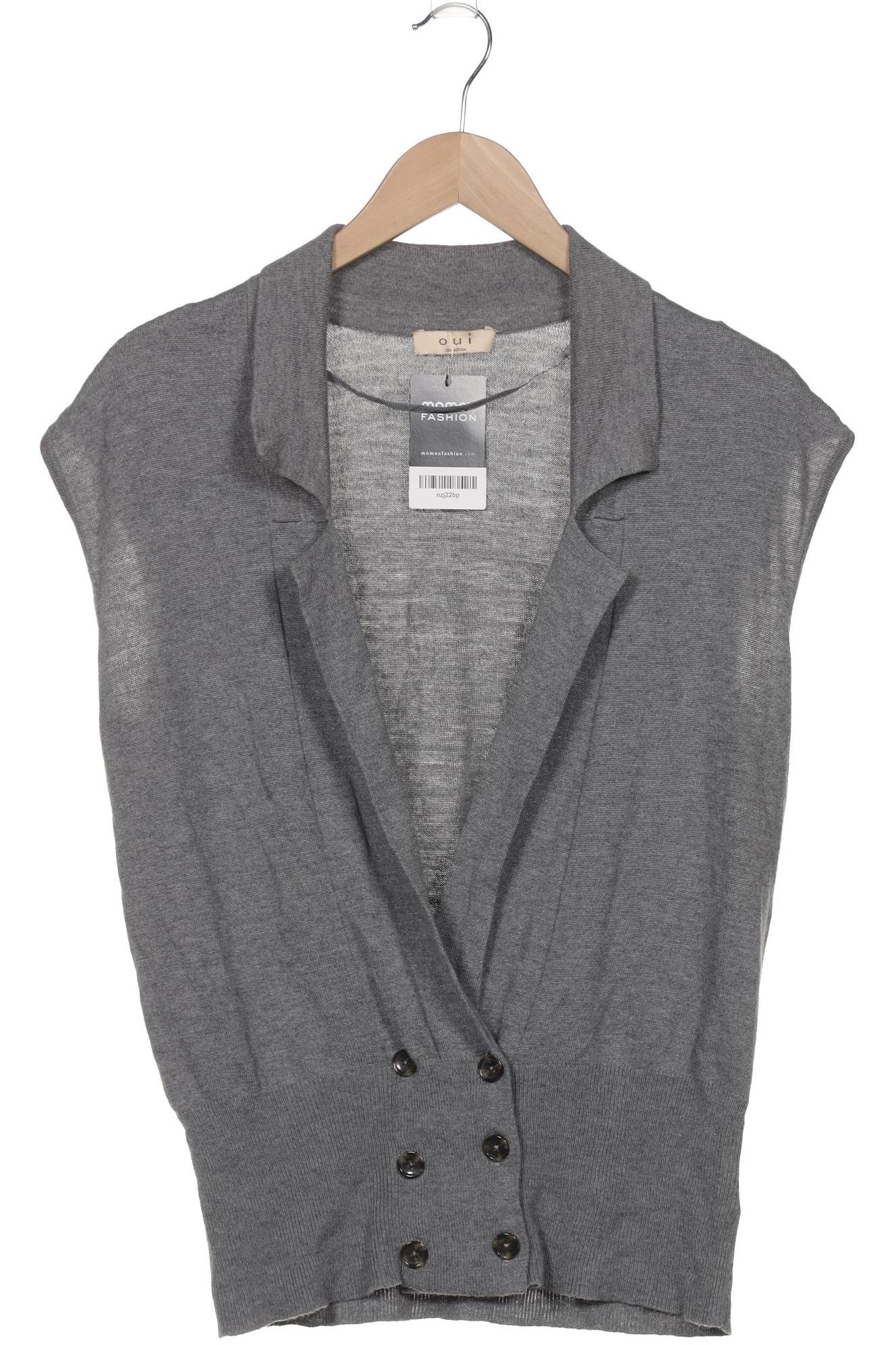 

Oui Damen Strickjacke, grau, Gr. 40