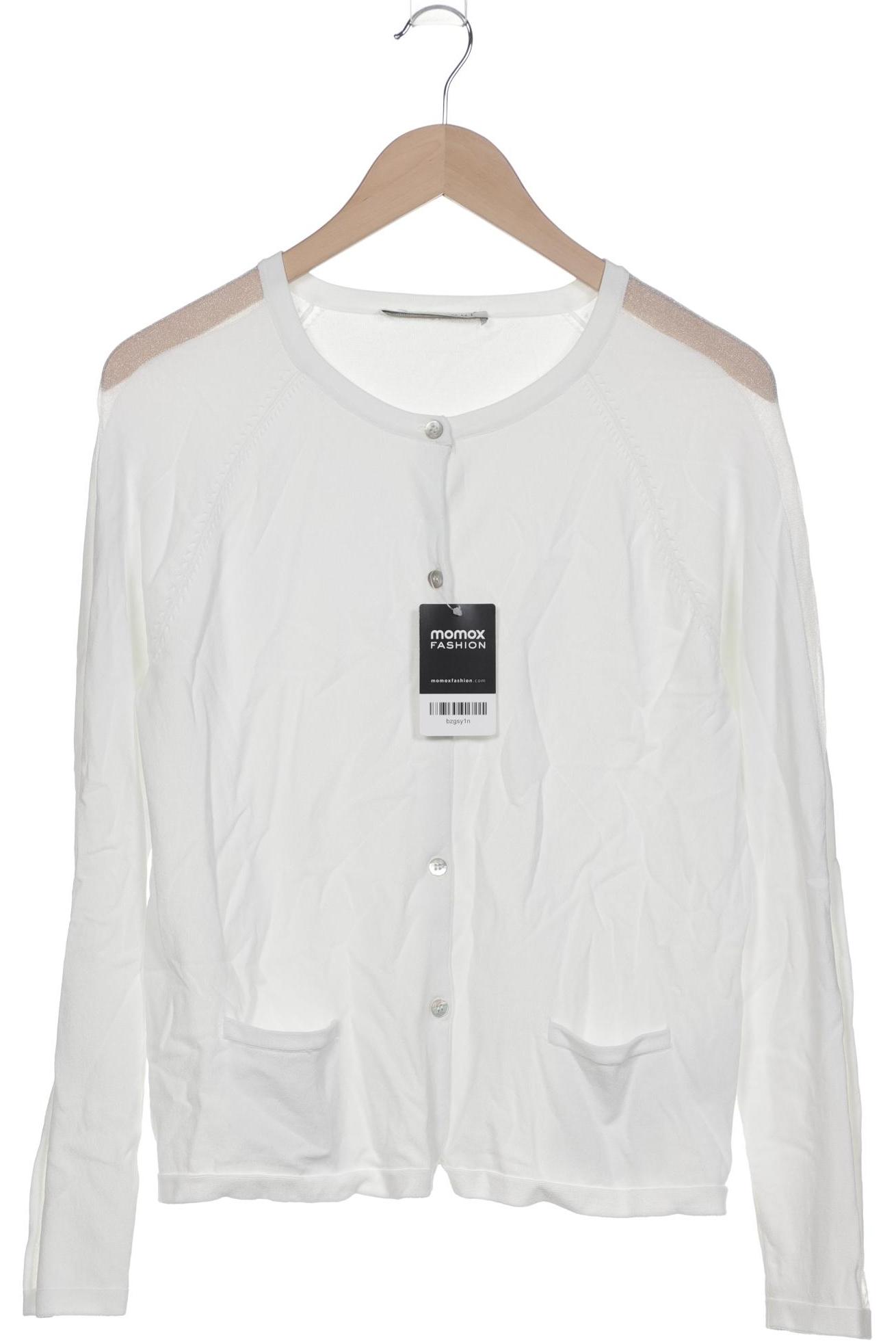 

Oui Damen Strickjacke, weiß, Gr. 40