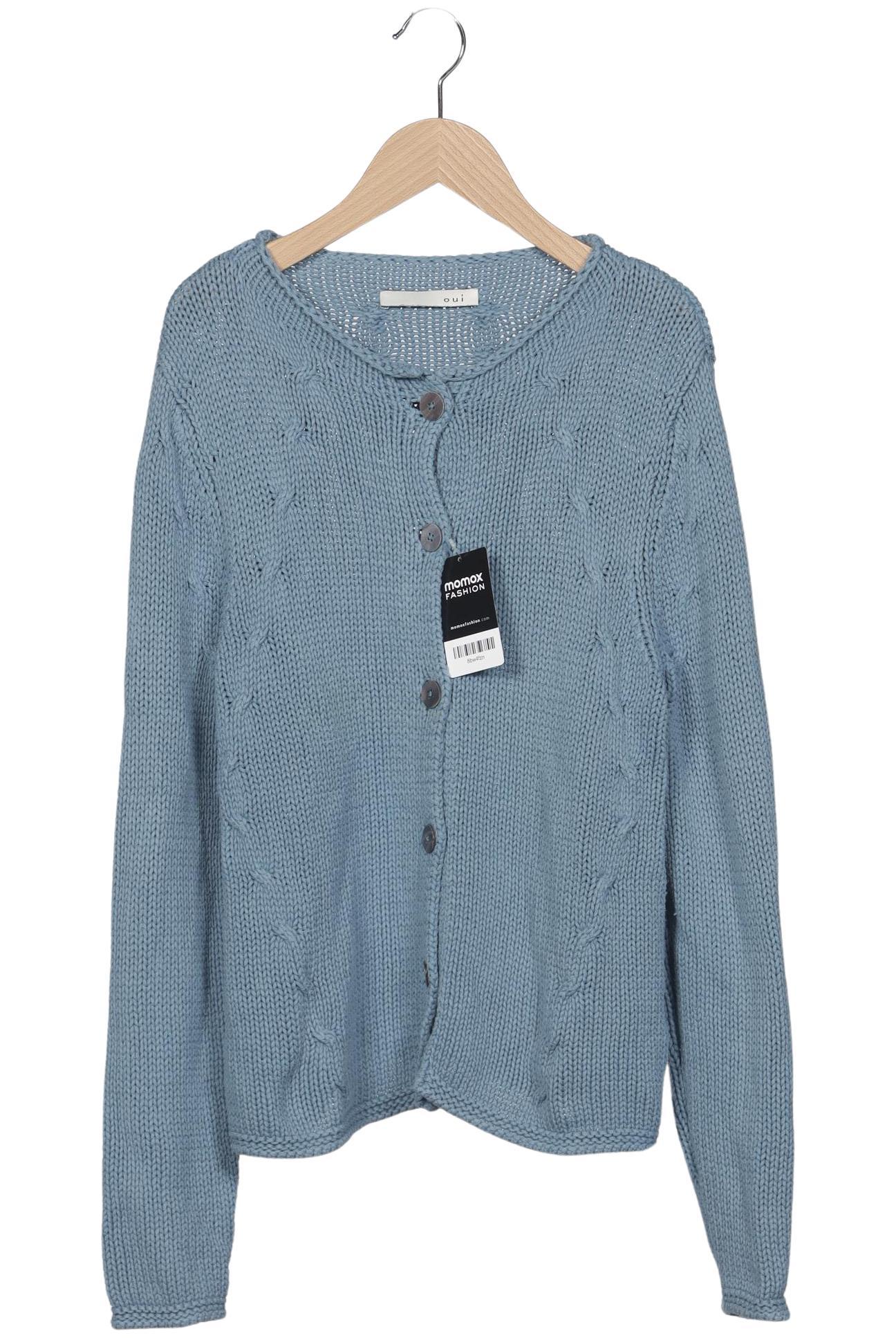 

Oui Damen Strickjacke, hellblau, Gr. 38