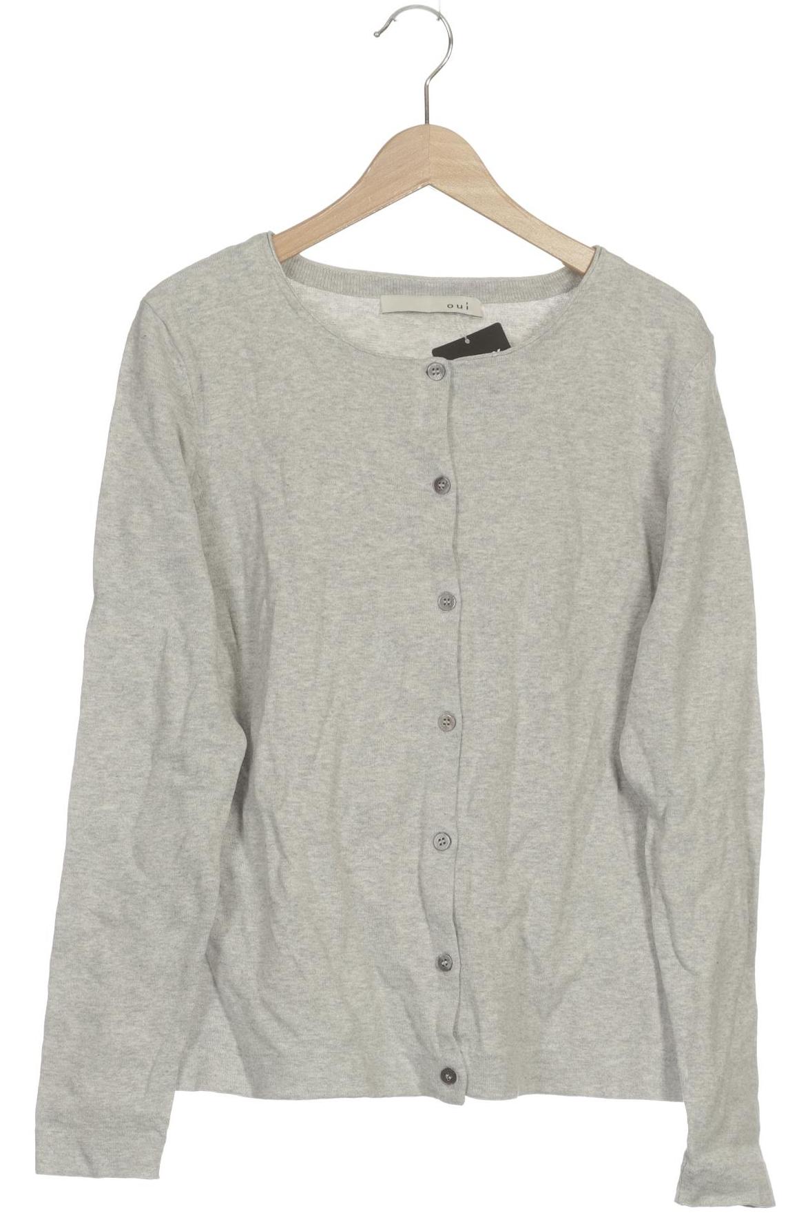 

Oui Damen Strickjacke, grau, Gr. 34