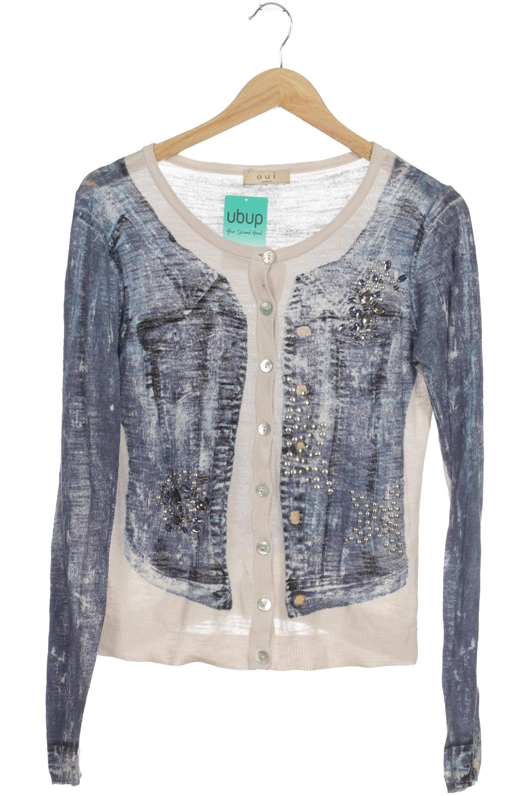 

Oui Damen Strickjacke, blau, Gr.