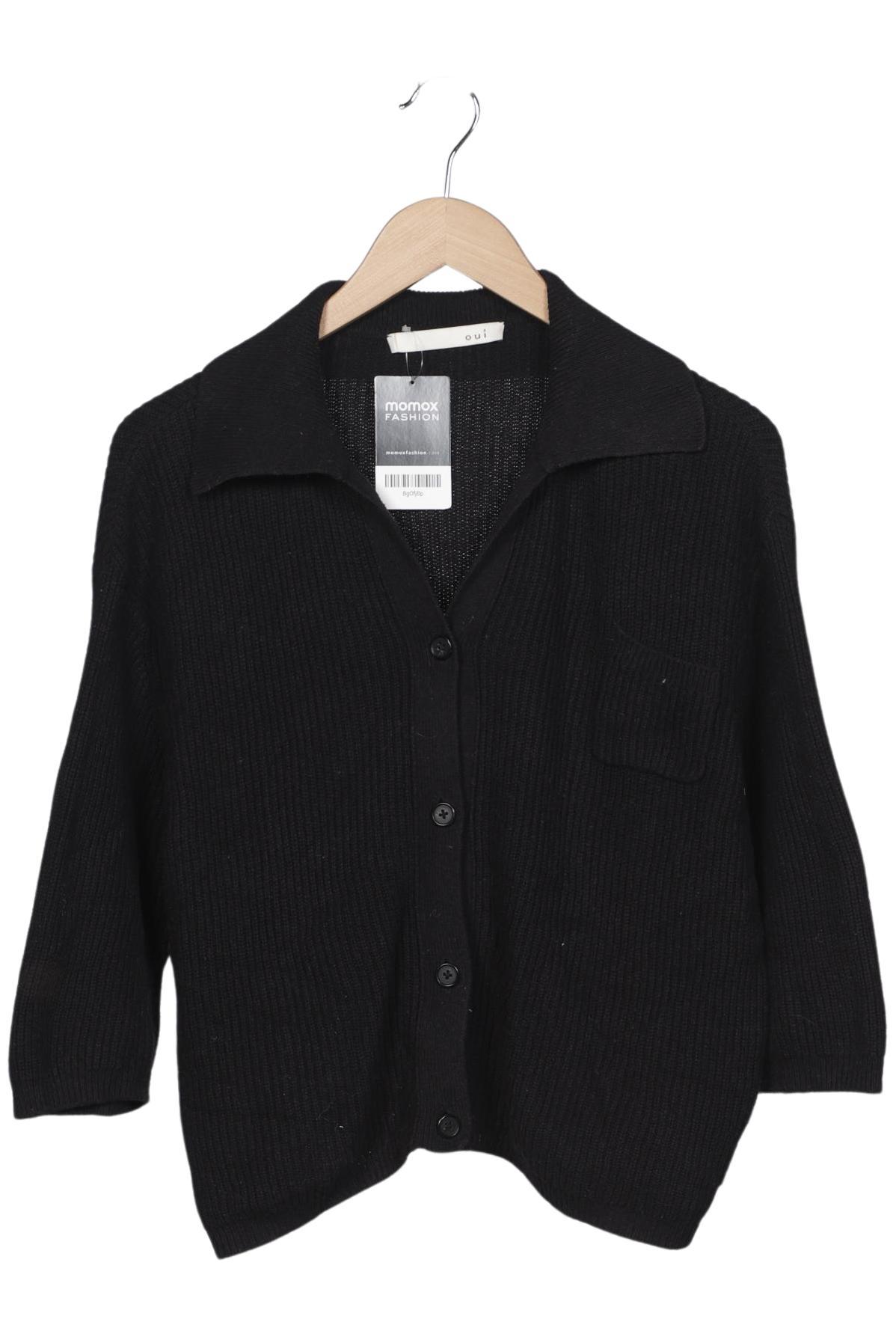 

Oui Damen Strickjacke, schwarz, Gr. 36