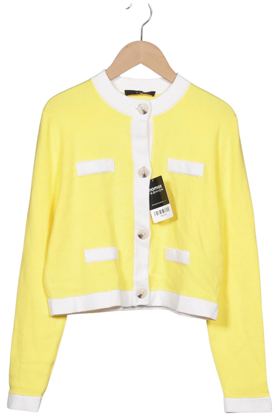 

Oui Damen Strickjacke, gelb, Gr. 36