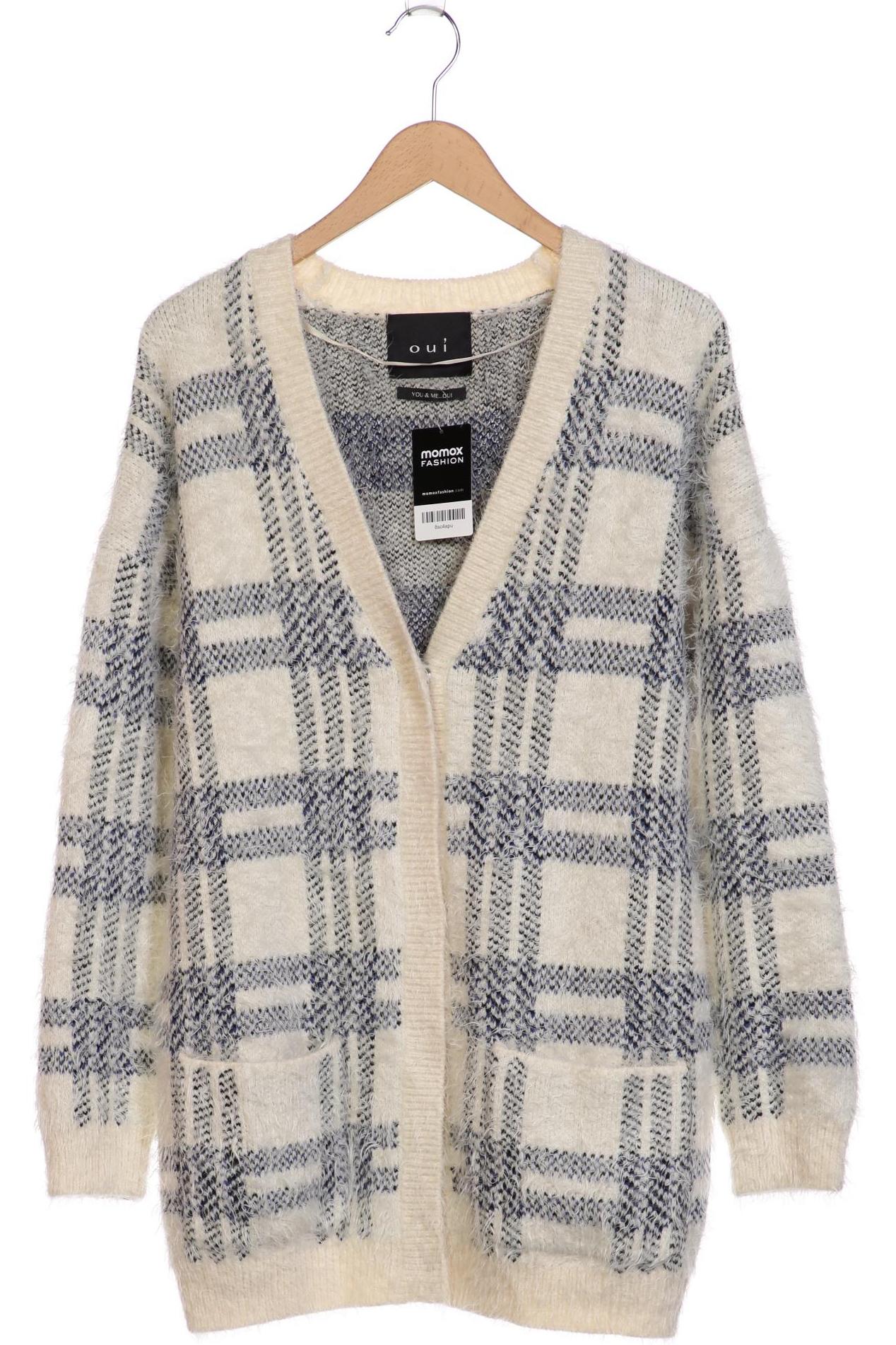 

Oui Damen Strickjacke, weiß, Gr. 40