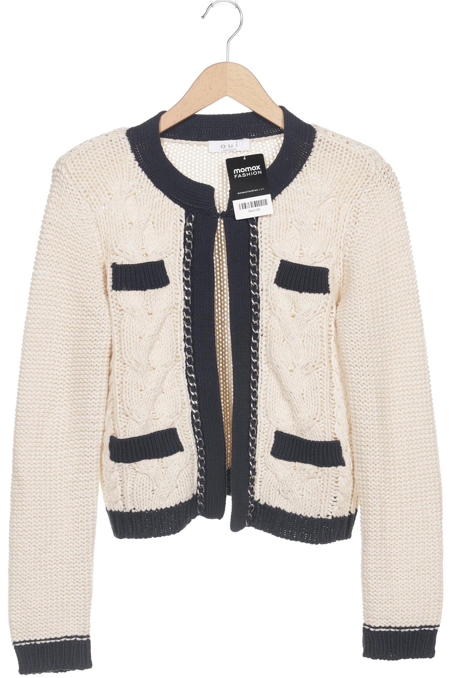 

Oui Damen Strickjacke, cremeweiß, Gr. 36