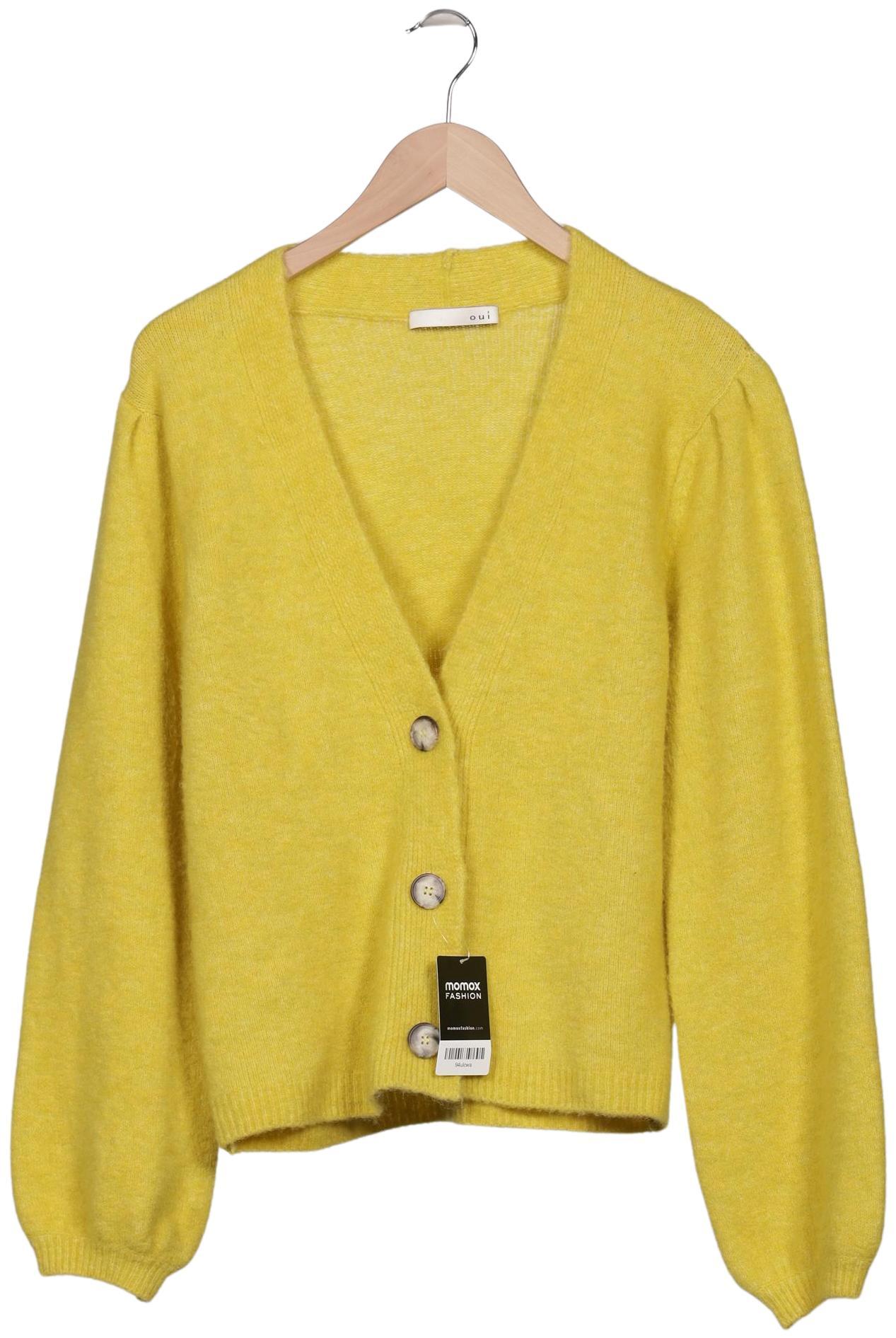 

Oui Damen Strickjacke, gelb, Gr. 42
