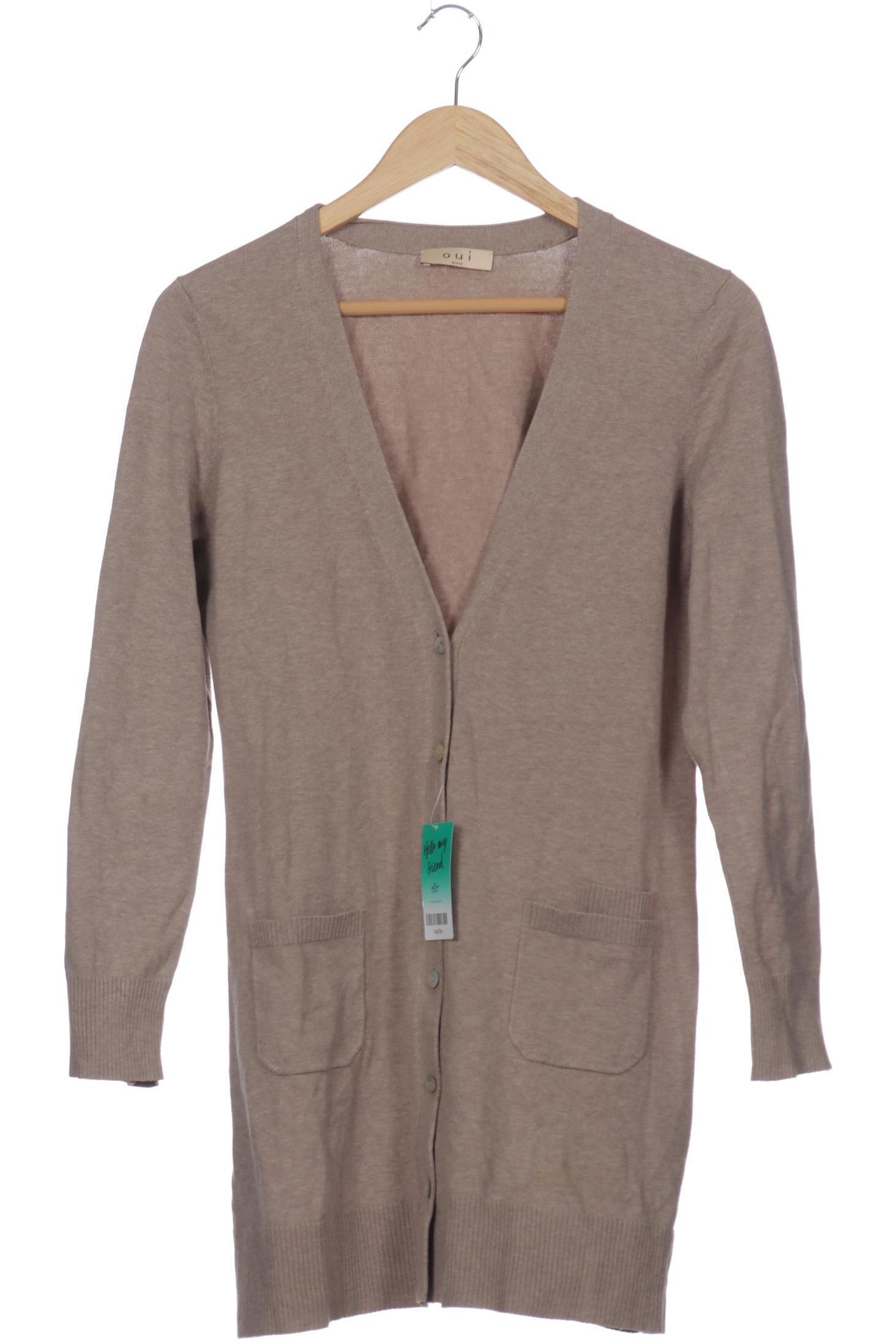 

Oui Damen Strickjacke, beige, Gr. 42