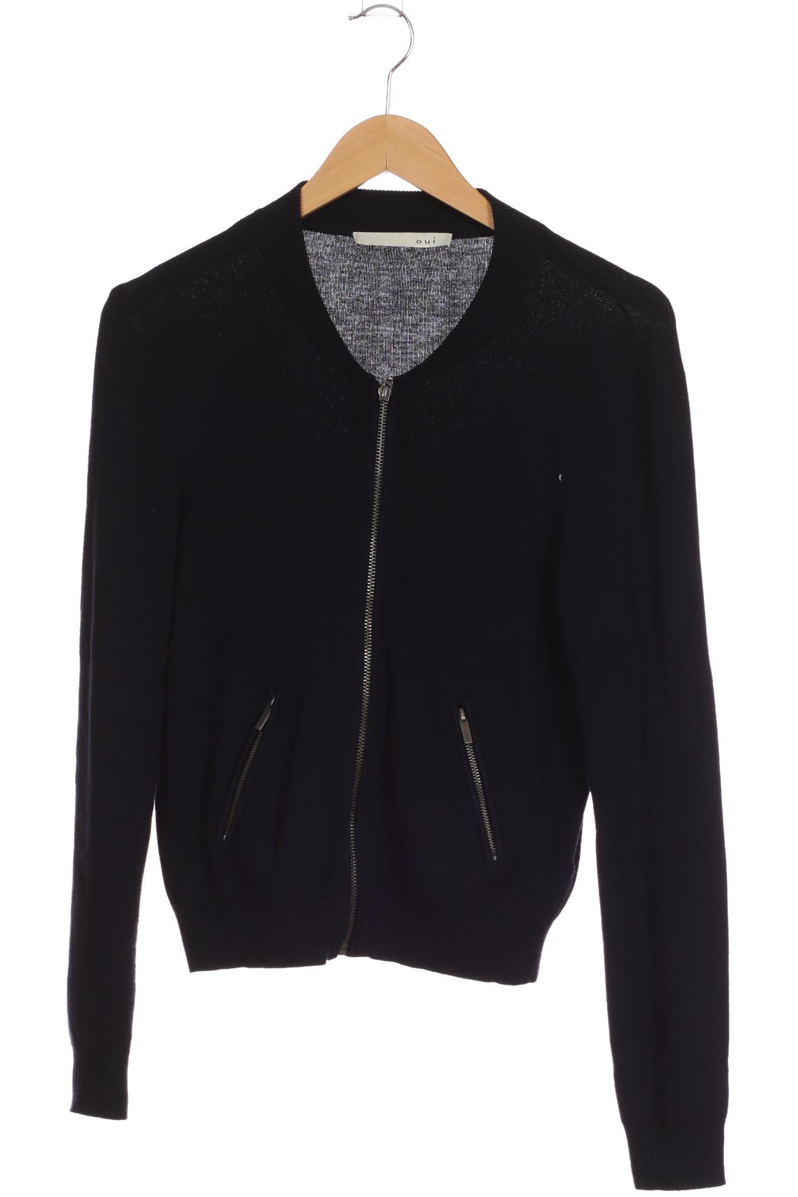 

Oui Damen Strickjacke, blau, Gr. 38