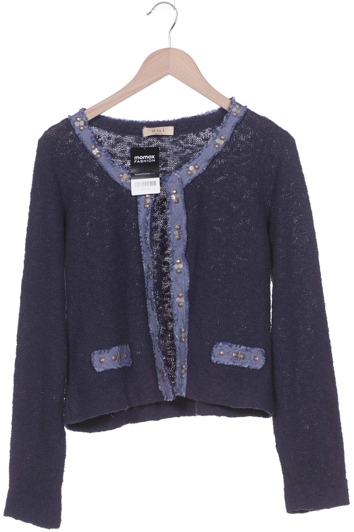 

Oui Damen Strickjacke, marineblau, Gr. 42