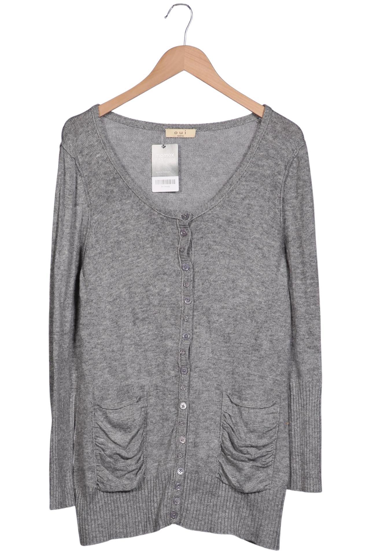 

Oui Damen Strickjacke, grau, Gr. 42