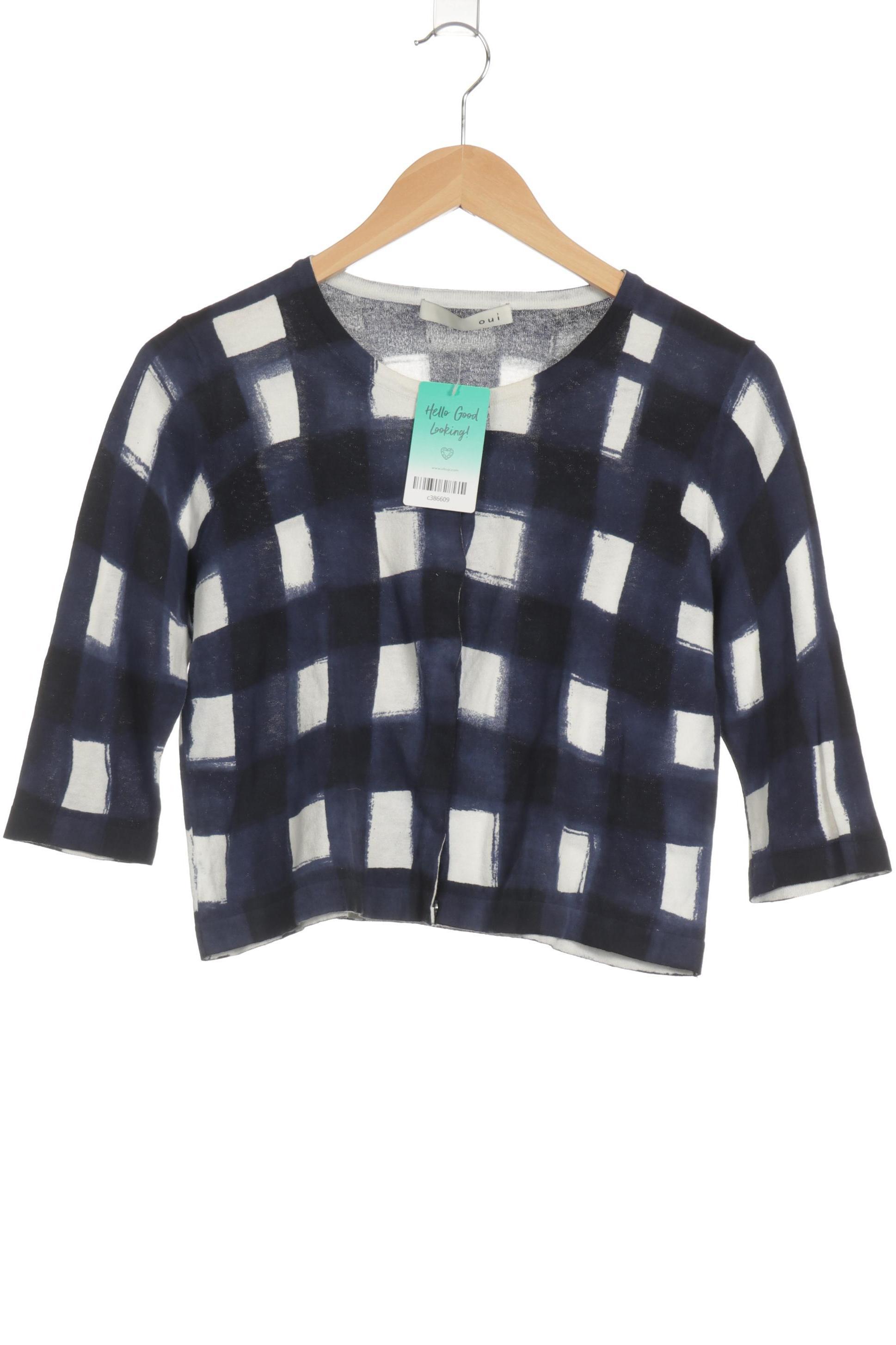 

Oui Damen Strickjacke, blau, Gr. 38