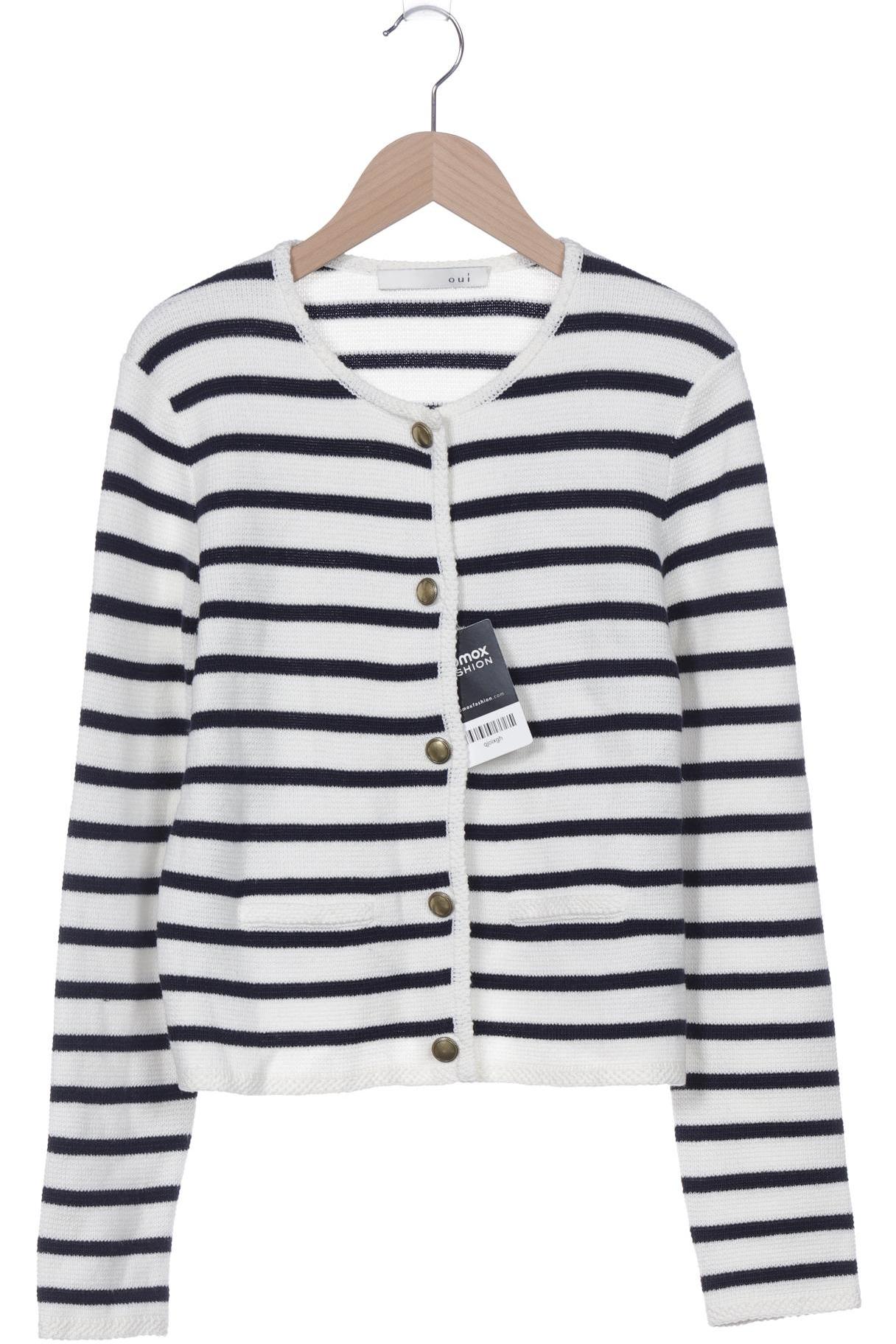 

Oui Damen Strickjacke, weiß, Gr. 38