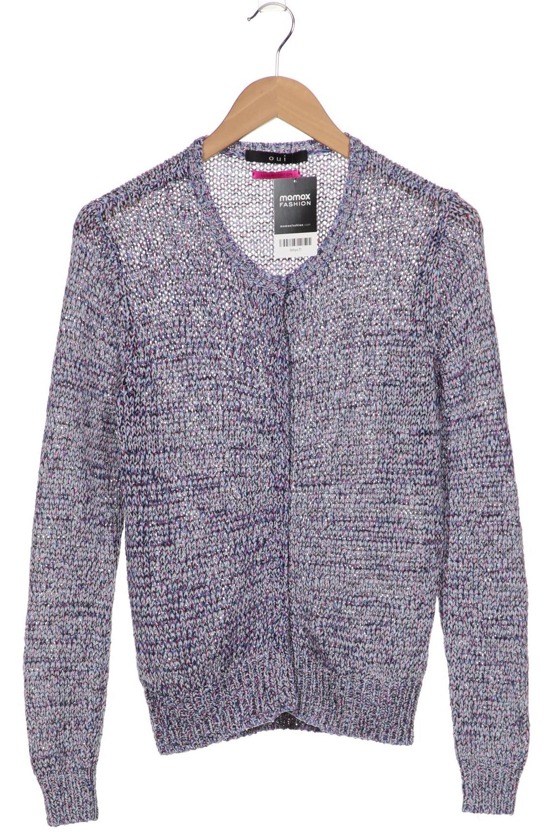 

Oui Damen Strickjacke, blau, Gr. 36