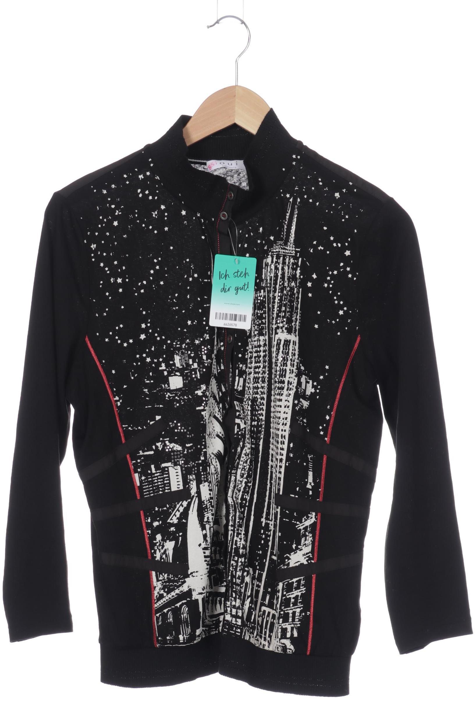 

Oui Damen Strickjacke, schwarz, Gr. 42