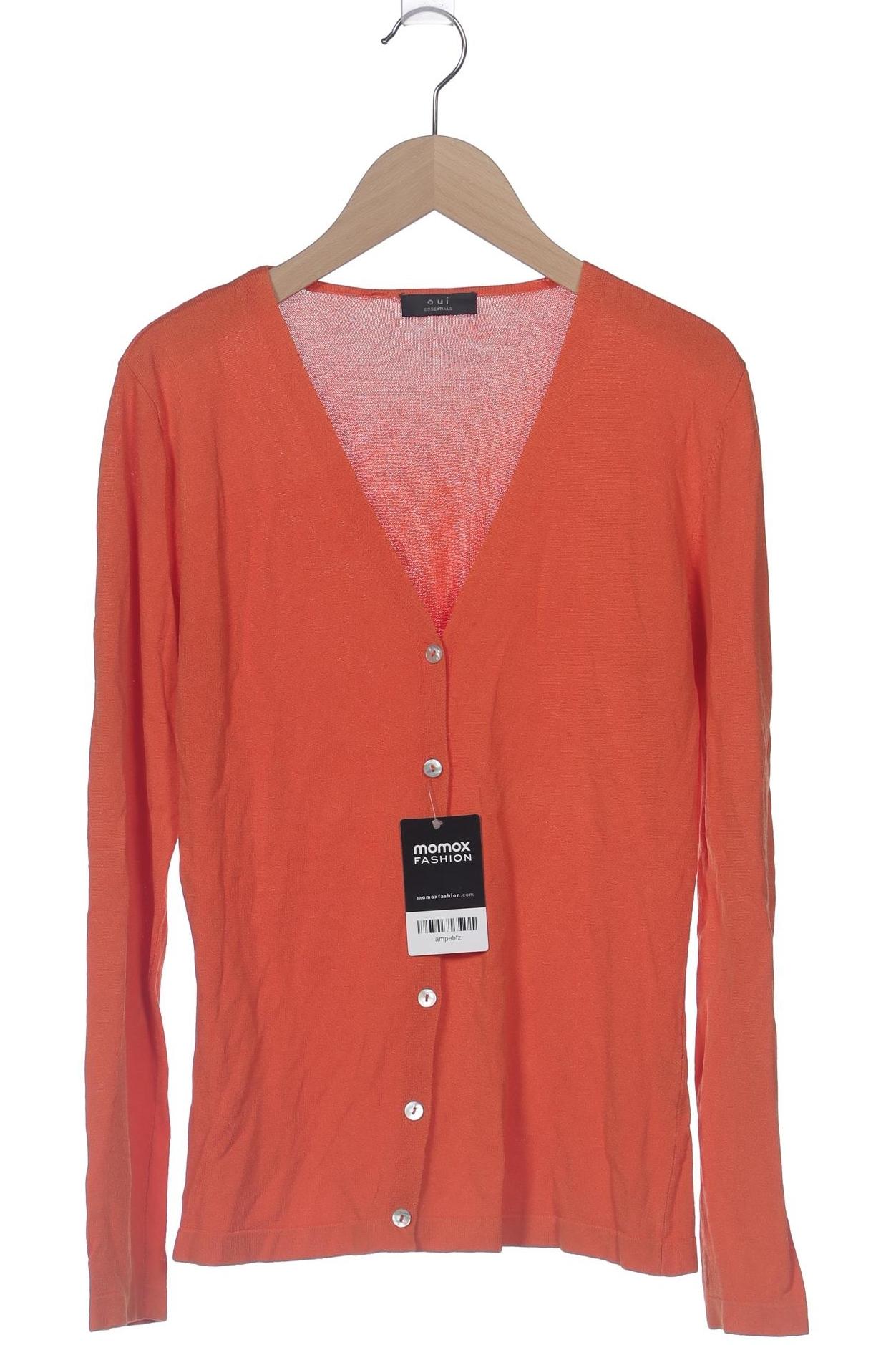 

Oui Damen Strickjacke, orange, Gr. 38