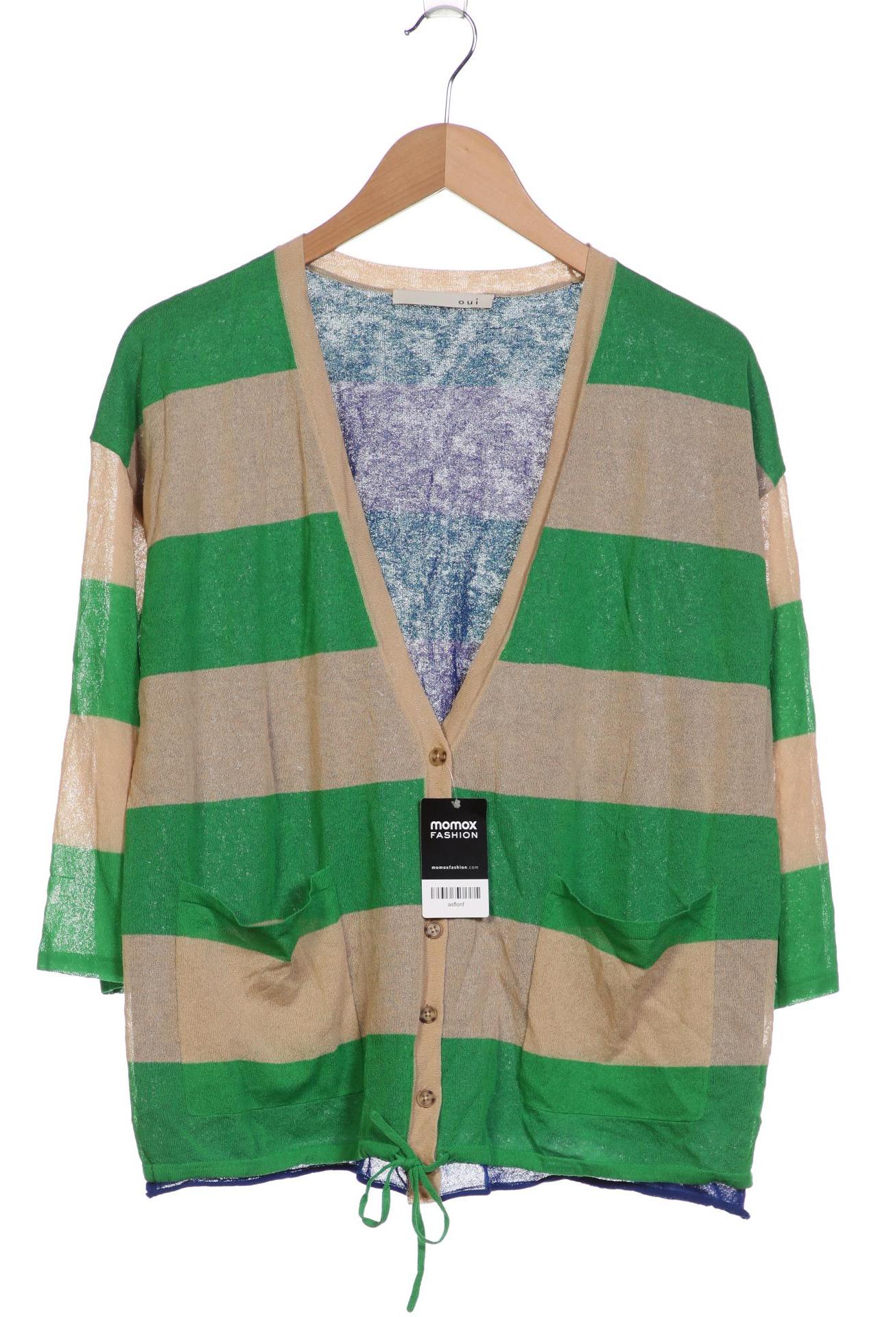 

Oui Damen Strickjacke, grün, Gr. 42