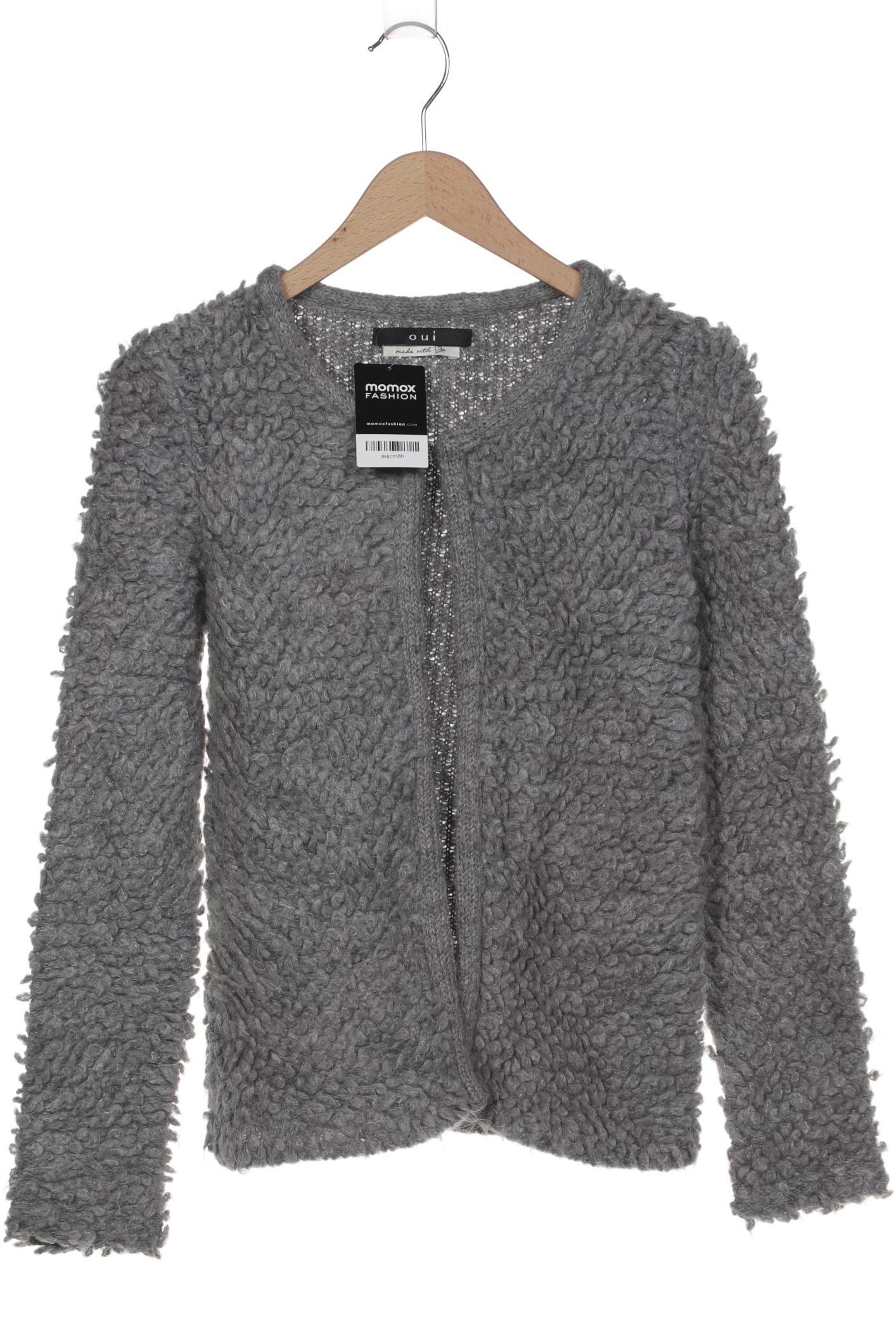 

Oui Damen Strickjacke, grau, Gr. 36