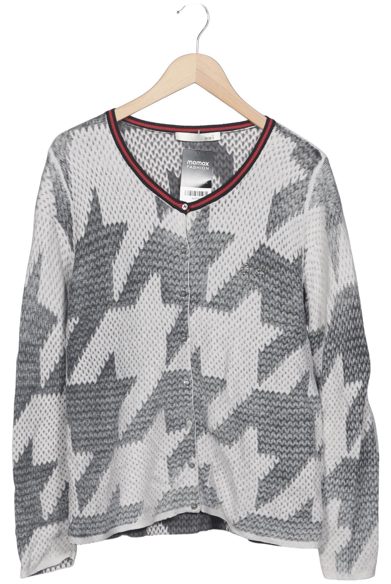 

Oui Damen Strickjacke, grau, Gr. 42