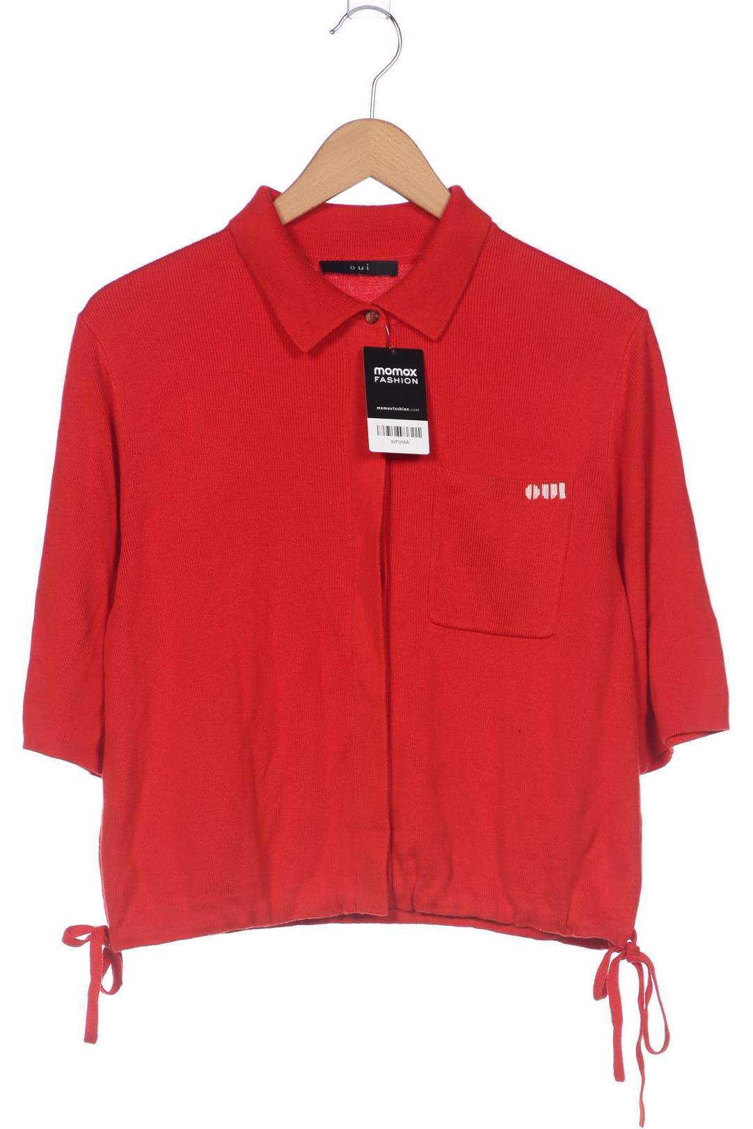 

Oui Damen Strickjacke, rot, Gr. 34