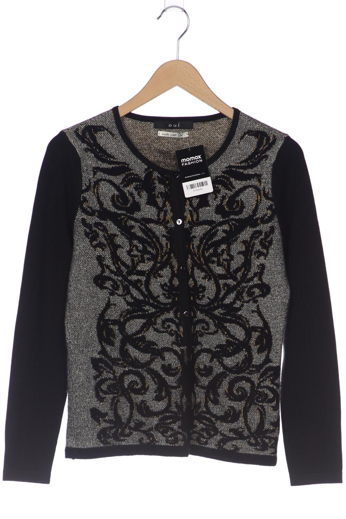 

Oui Damen Strickjacke, schwarz, Gr. 38