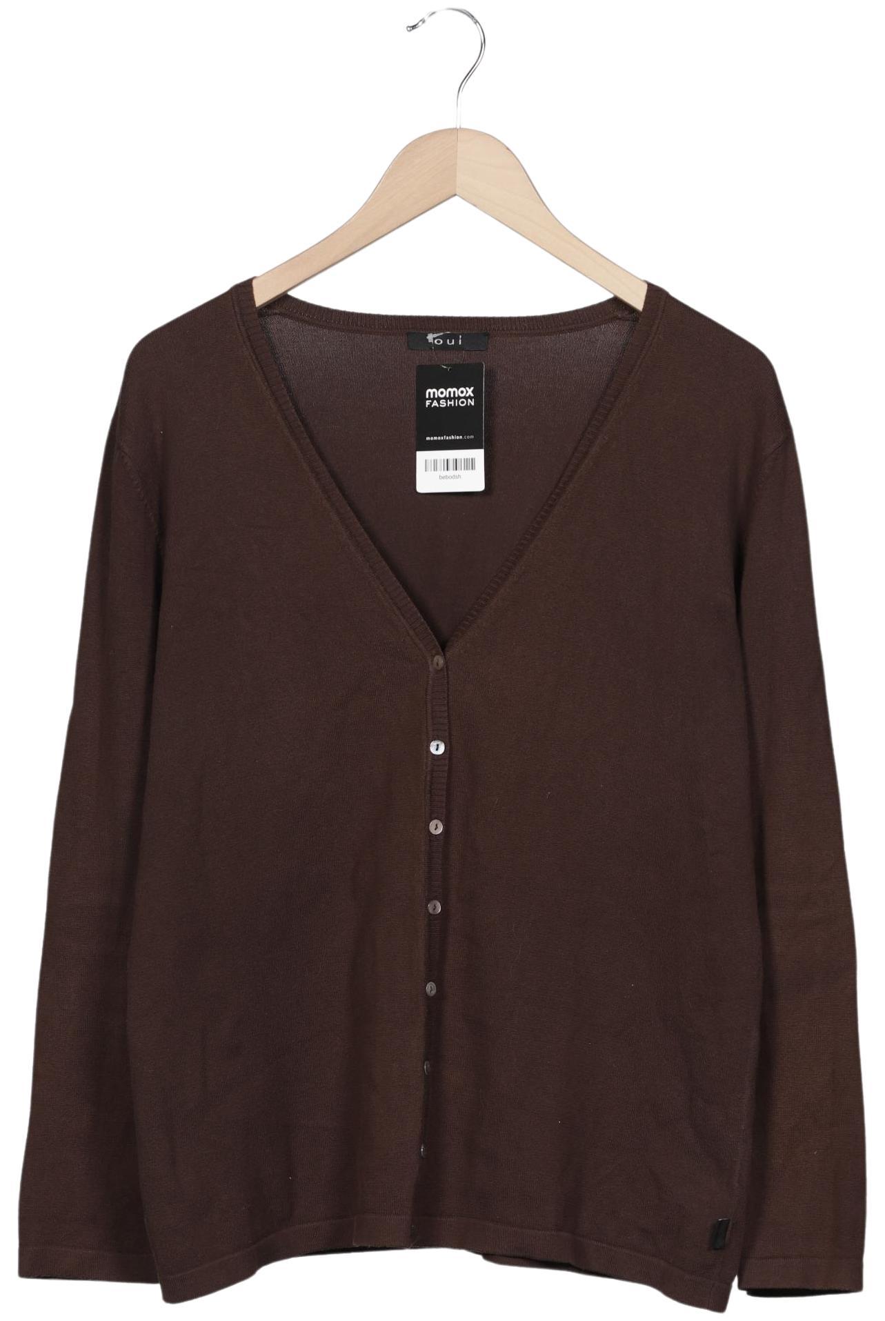 

Oui Damen Strickjacke, braun, Gr. 46