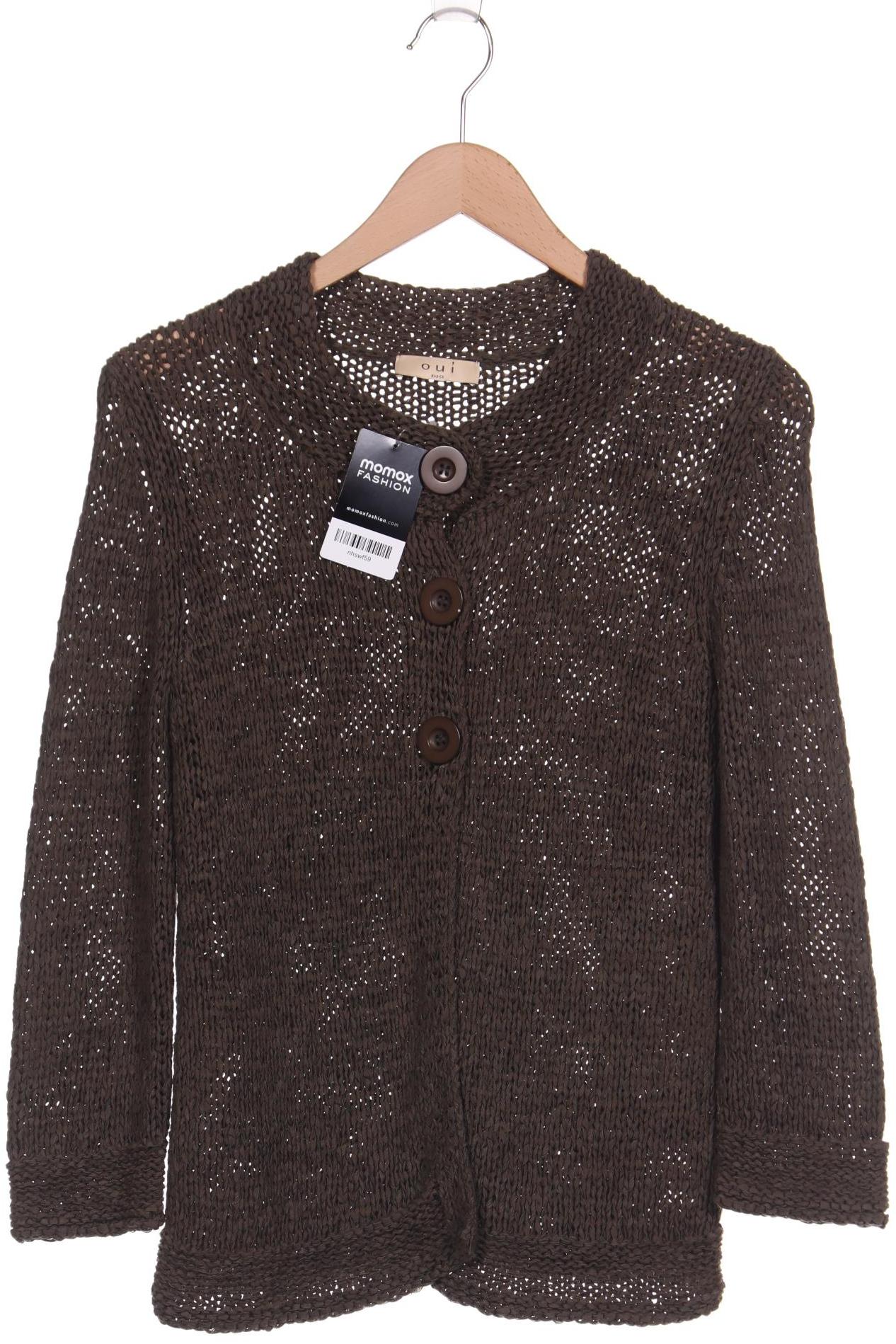 

Oui Damen Strickjacke, grün, Gr. 36