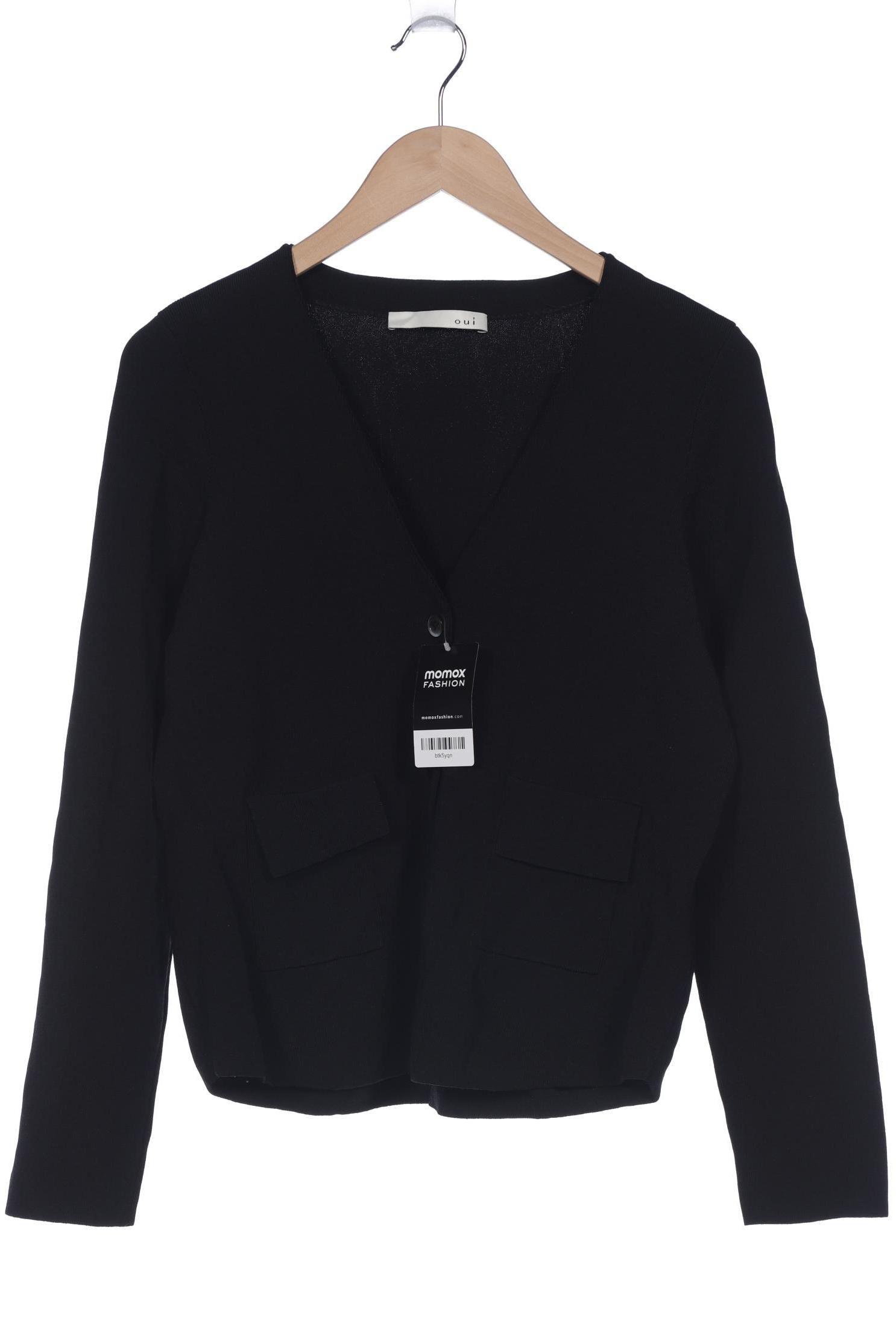 

Oui Damen Strickjacke, schwarz