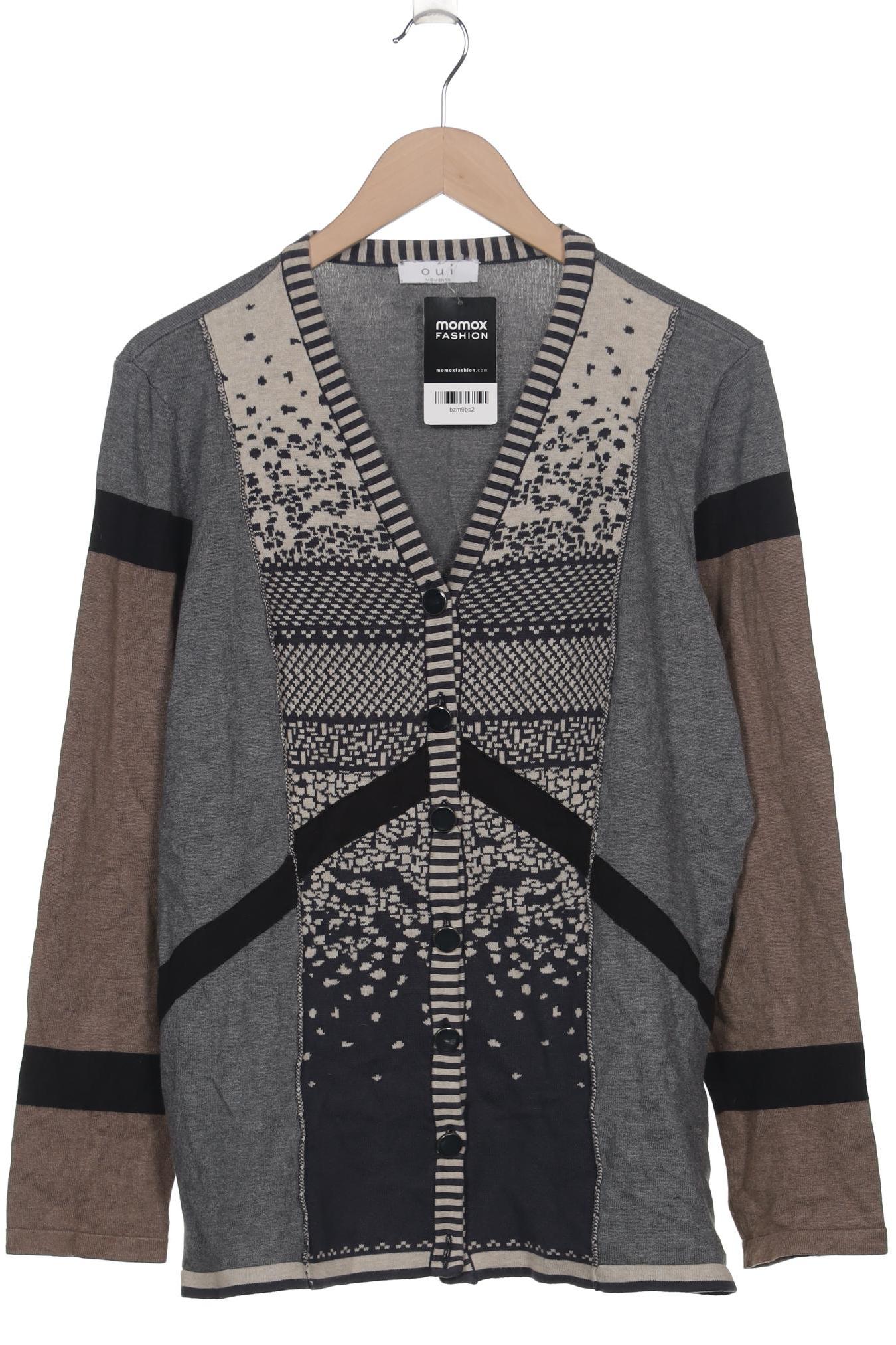 

Oui Damen Strickjacke, grau, Gr. 44