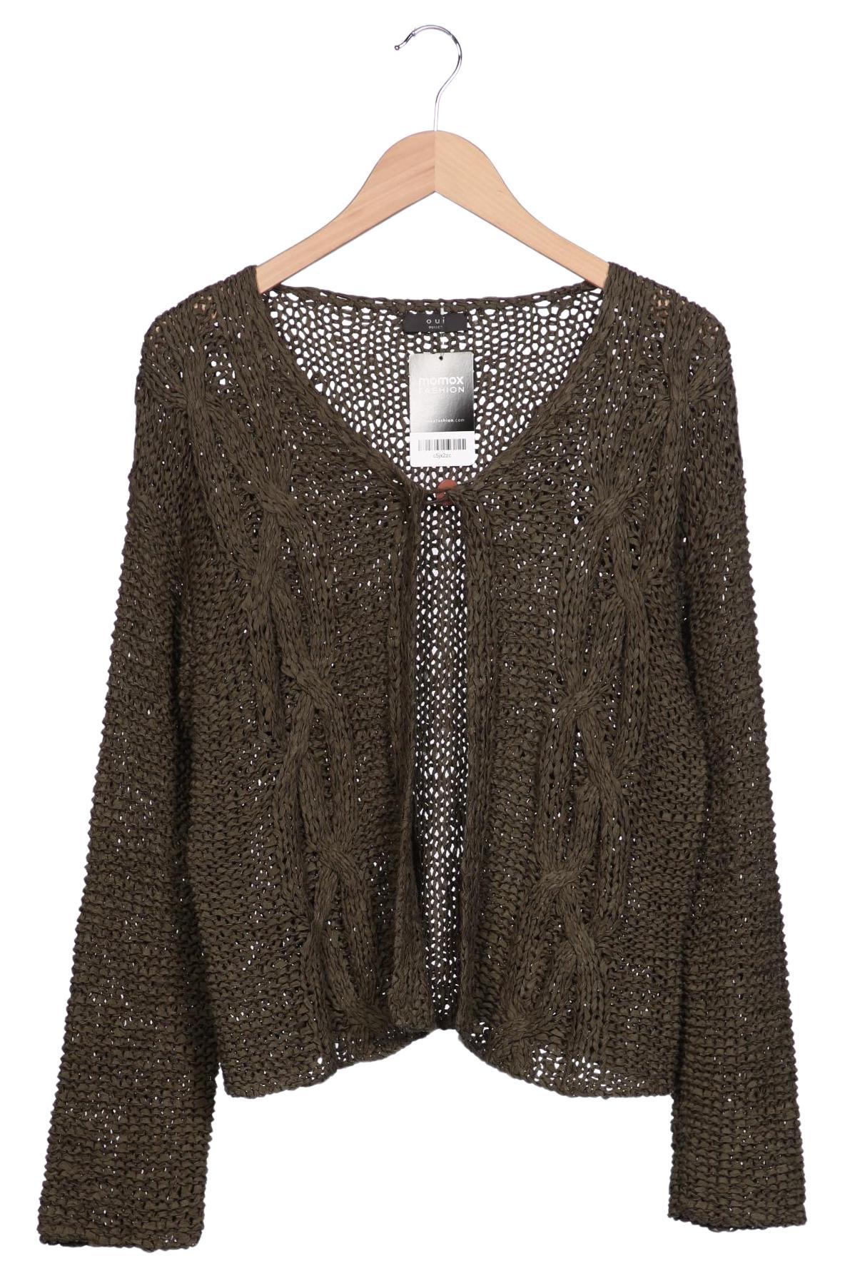 

Oui Damen Strickjacke, grün, Gr. 44