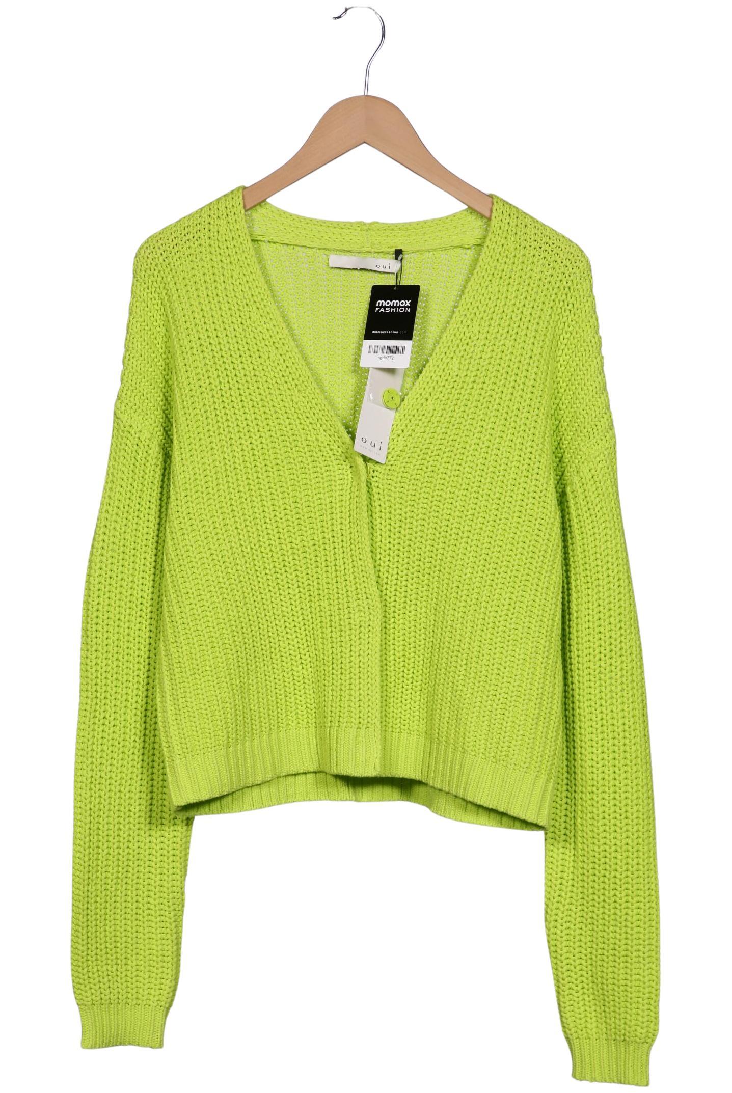 

Oui Damen Strickjacke, neon, Gr. 36