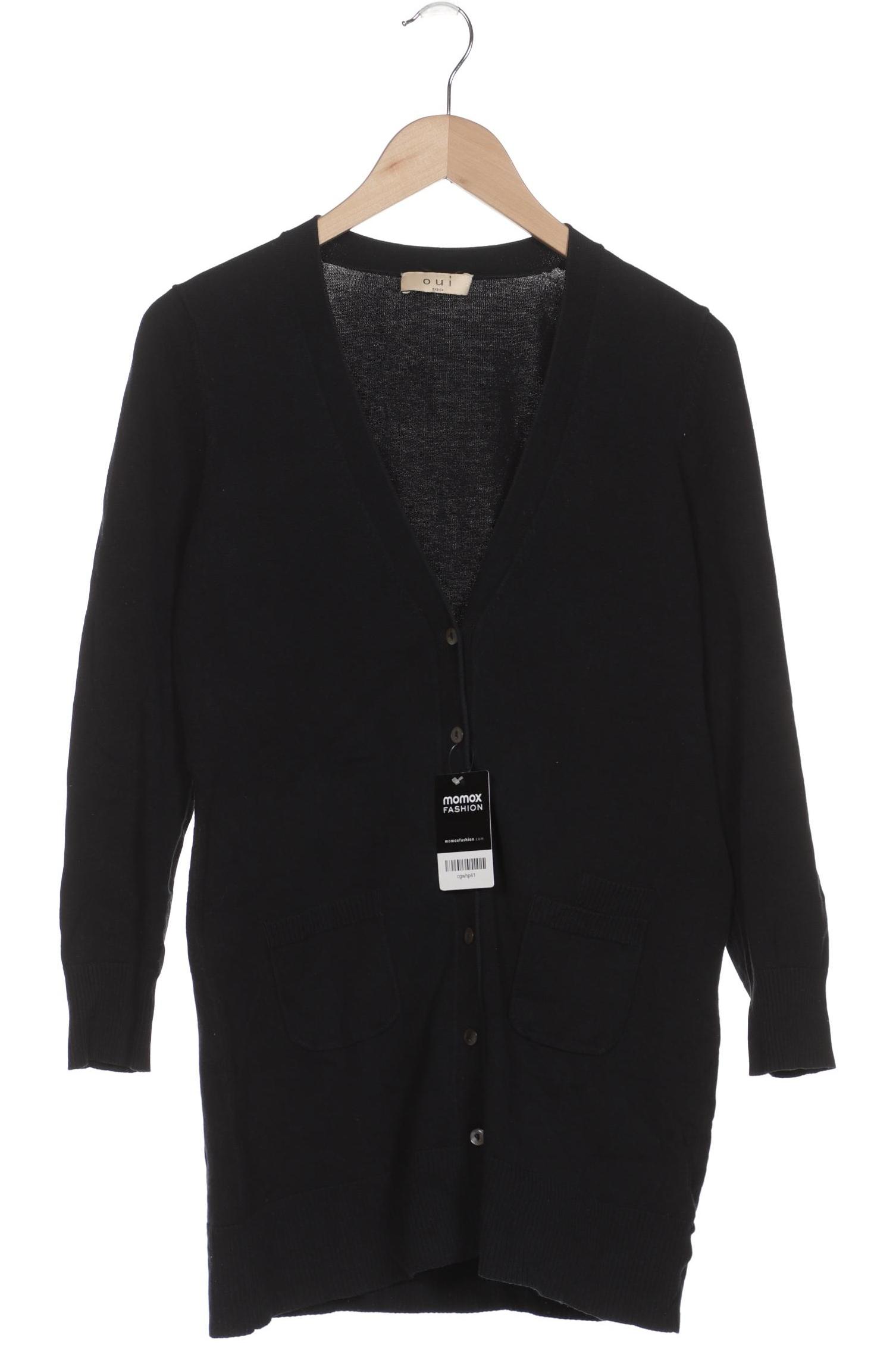 

Oui Damen Strickjacke, schwarz, Gr. 38