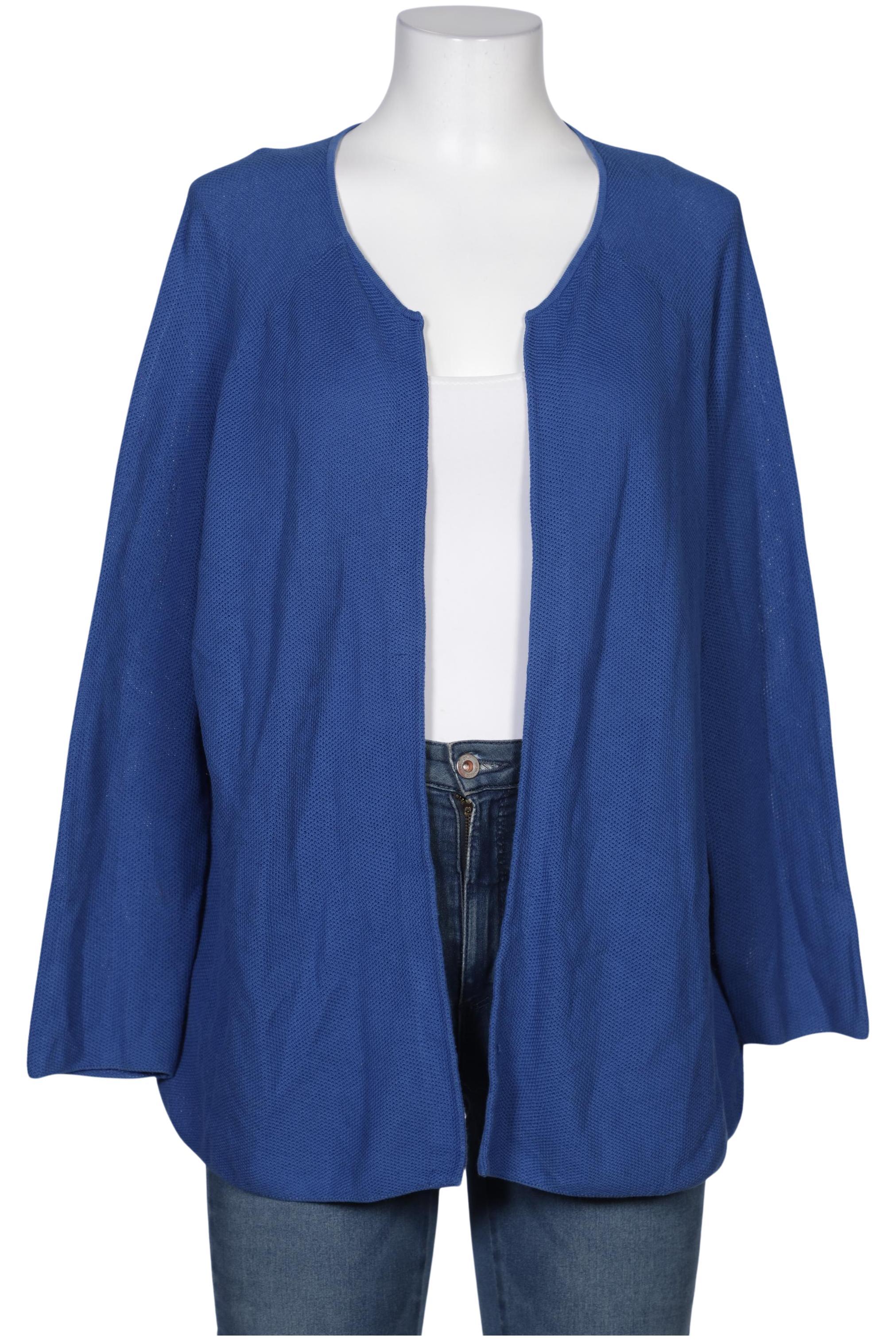 

Oui Damen Strickjacke, blau, Gr. 42