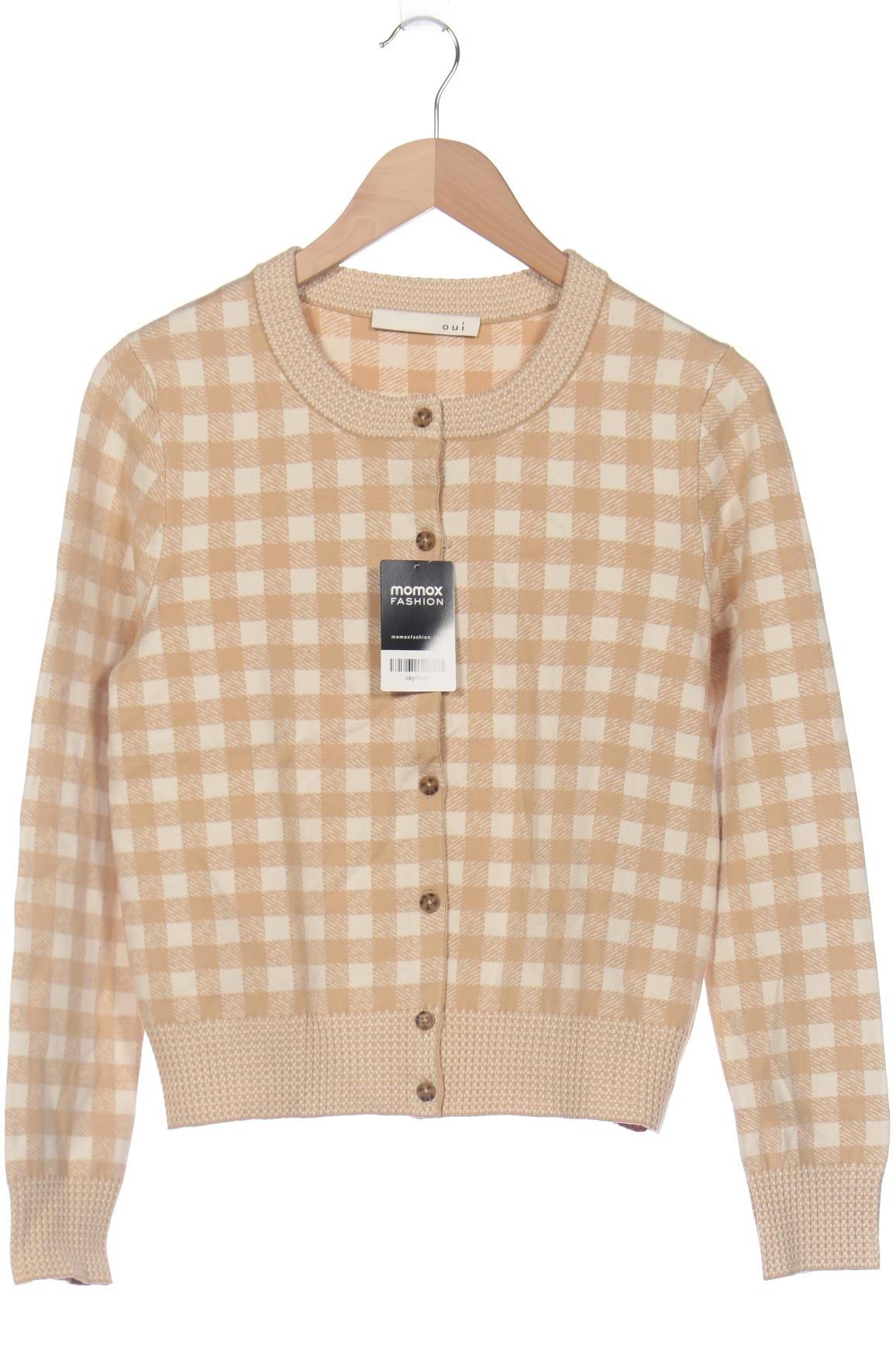 

Oui Damen Strickjacke, beige, Gr. 36